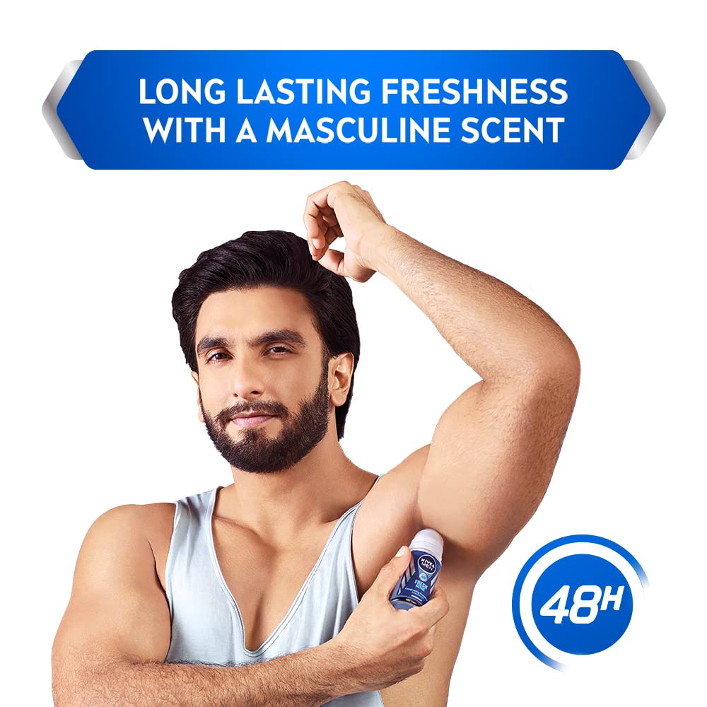 Nivea Fresh Active Roll On Deodorant for Men - 50ml Anti-Perspirant & Cool Kick Body Wash - 250ml Refreshing Icy Menthol Shower Gel for Body, Face & Hair | Gym, Workout & Daily Use