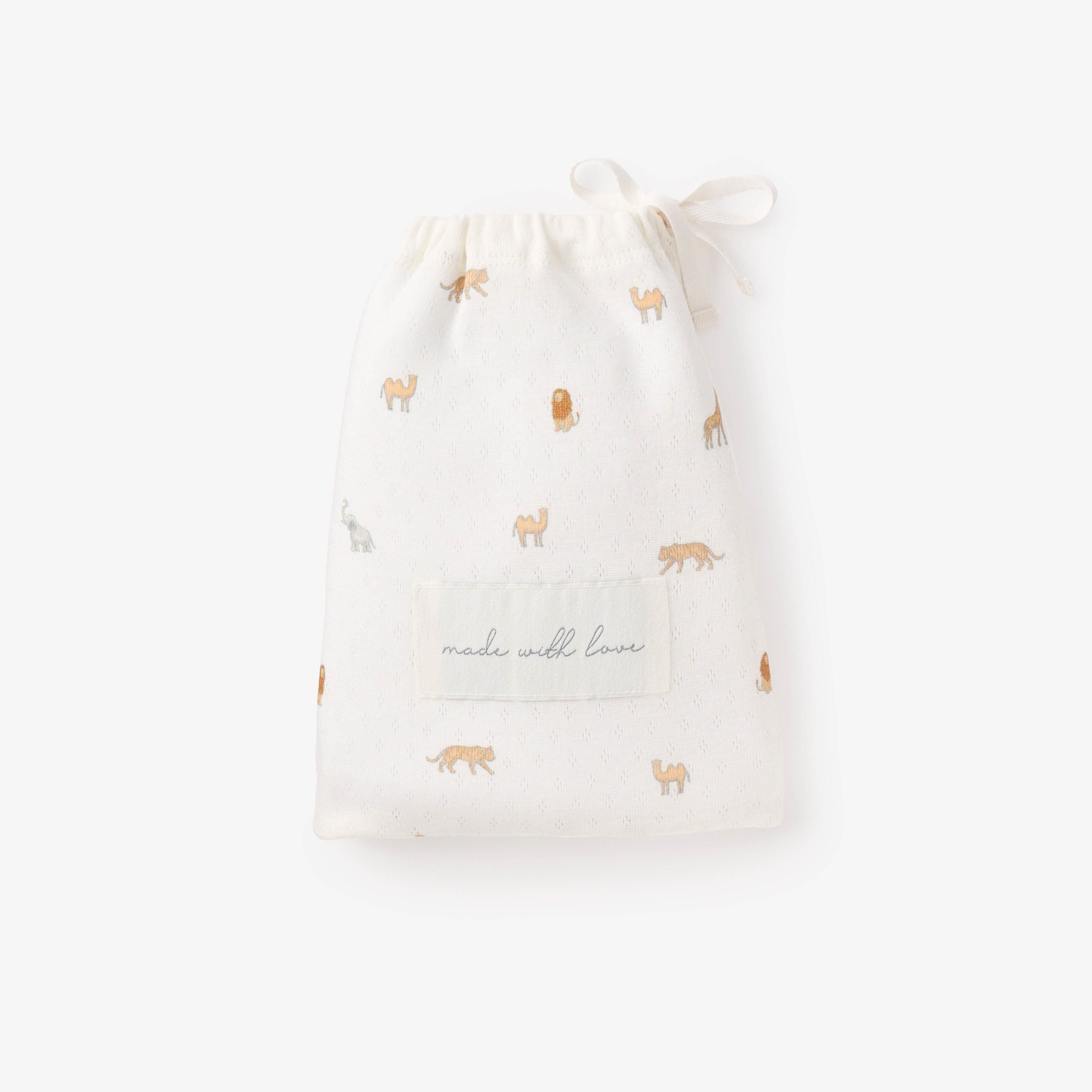 Neutral Safari Print Organic Cotton Baby Layette 2-Piece Gift Set - Soft Newborn Outfit for Boys & Girls | Perfect for Baby Showers, Birthdays & Photo Shoots