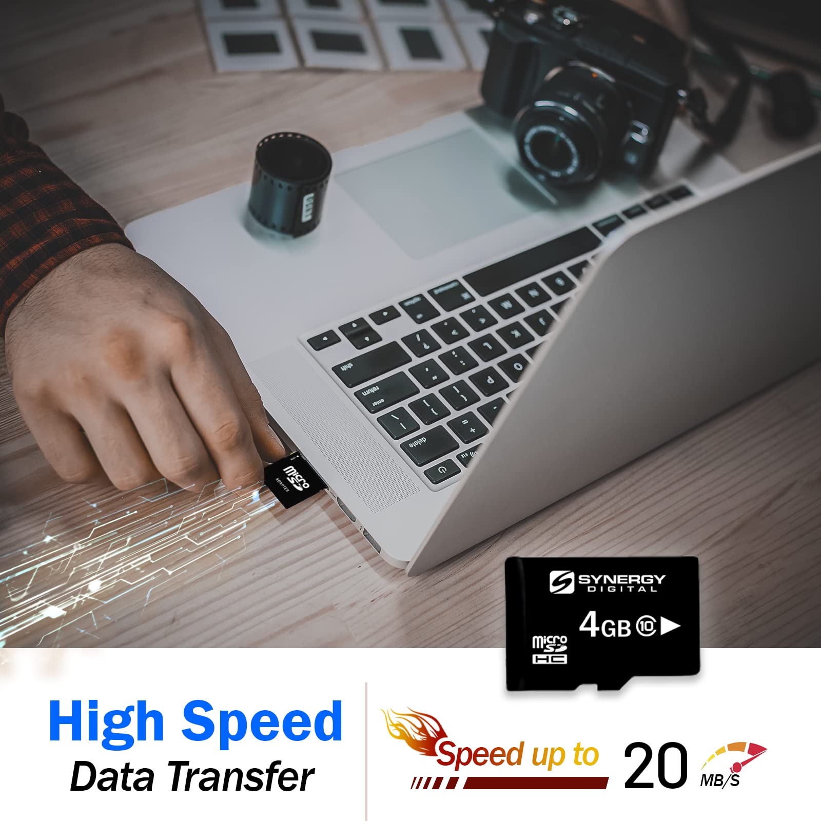 Pantech Swift 4GB microSDHC Memory Card with SD Adapter - Expand Phone Storage for Photos, Videos & Apps | Compatible with Smartphones, Tablets & Cameras