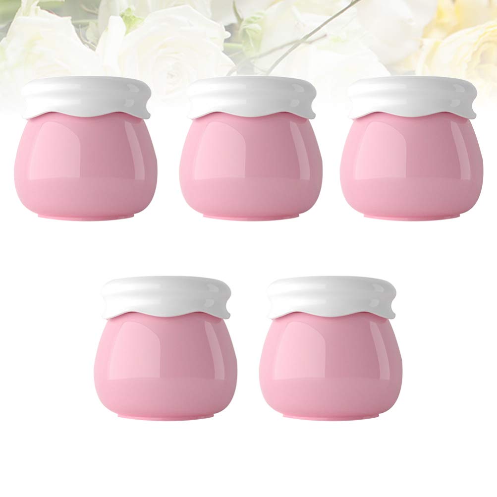 Beaupretty 5-Piece Empty Cream Jars Set - Mini Travel Lotion Bottles with Lids - Refillable Cosmetic Containers for Makeup, Skincare & DIY - Perfect for Home, Salon & On-the-Go Use