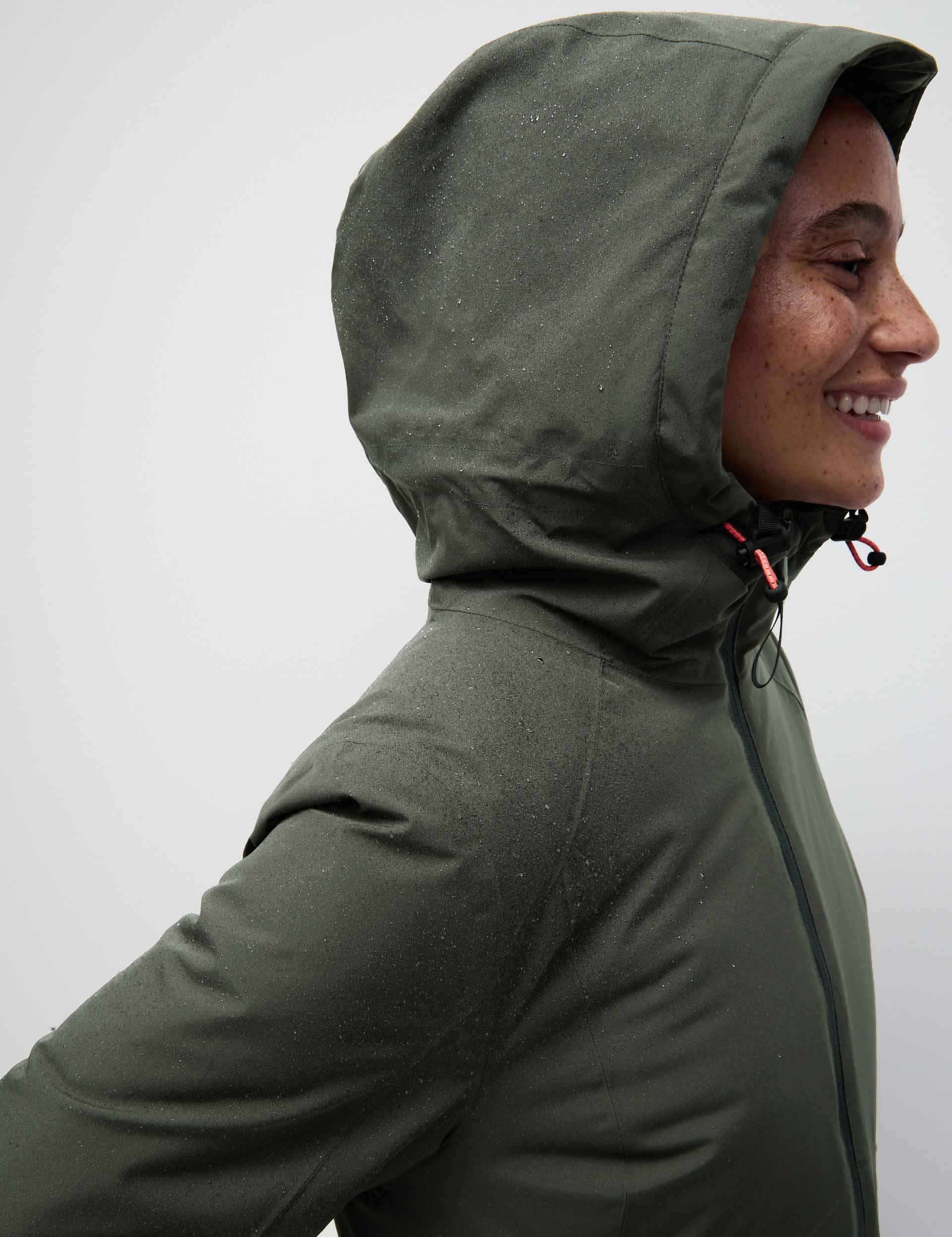 Waterproof Hooded Jacket with Padding - Insulated Winter Coat for Men & Women | Dark Olive | Outdoor Hiking, Camping & Daily Wear