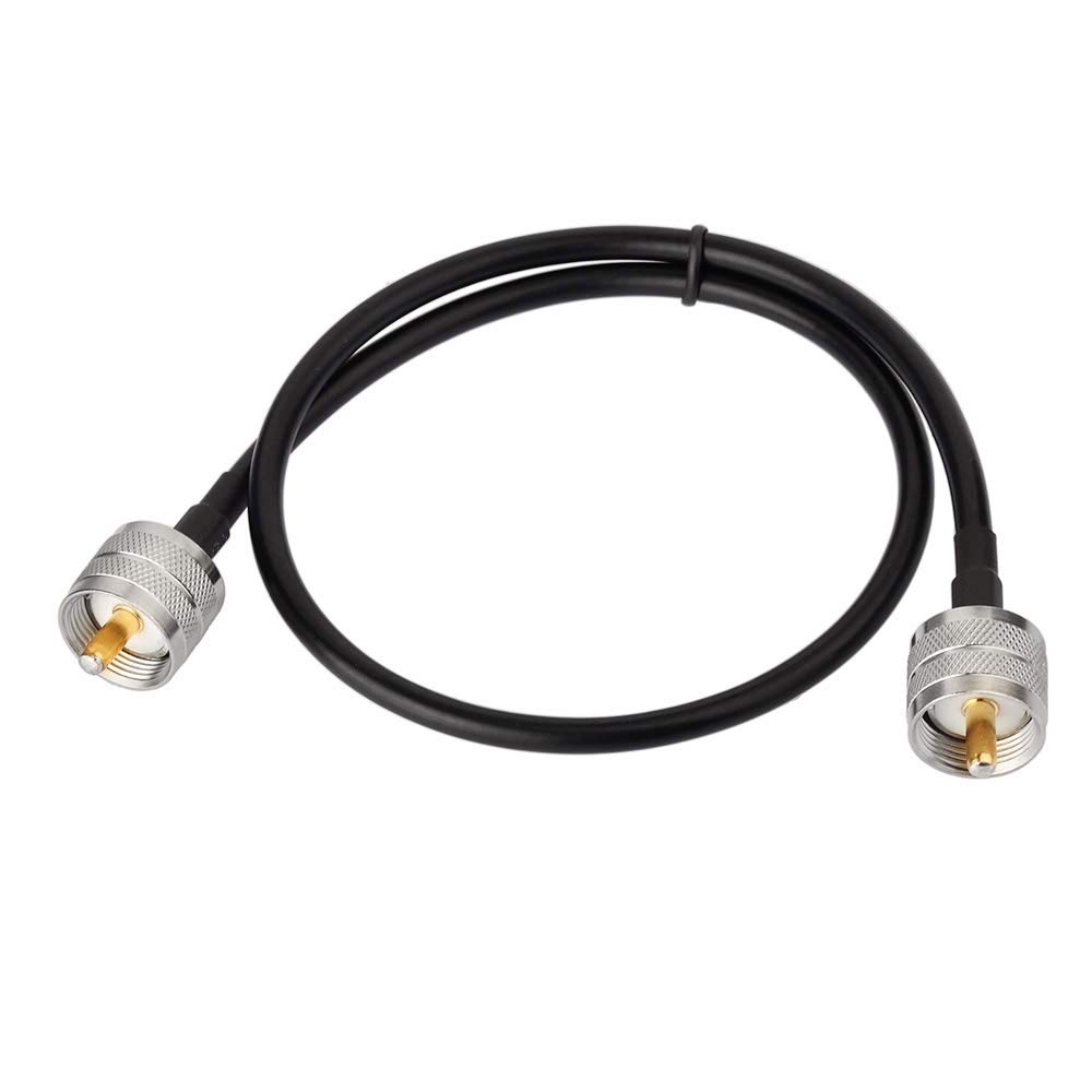 Bingfu CB Jumper Cable SWR Meter Coax Cable - UHF PL259 Male to PL259 Male RG58 Coaxial Cable 20 inch (50cm) for CB/VHF/UHF Ham Radio, Mobile Antenna & Linear Amplifier - Perfect for Radio Enthusiasts & Field Operations