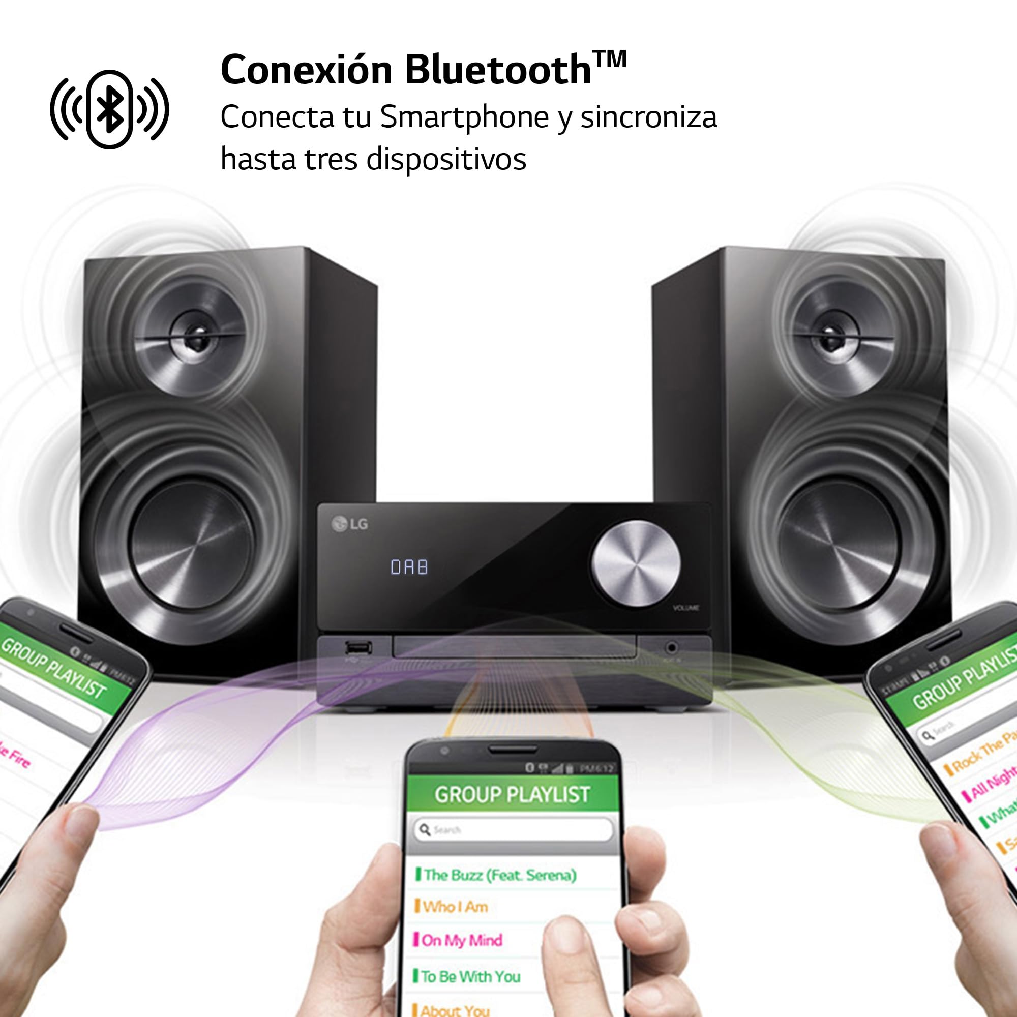 LG CM2460DAB Mini HiFi System with Digital Radio - Compact Home Audio System for Bedroom, Office & Small Spaces | CD Player, Bluetooth & DAB/DAB+ Radio