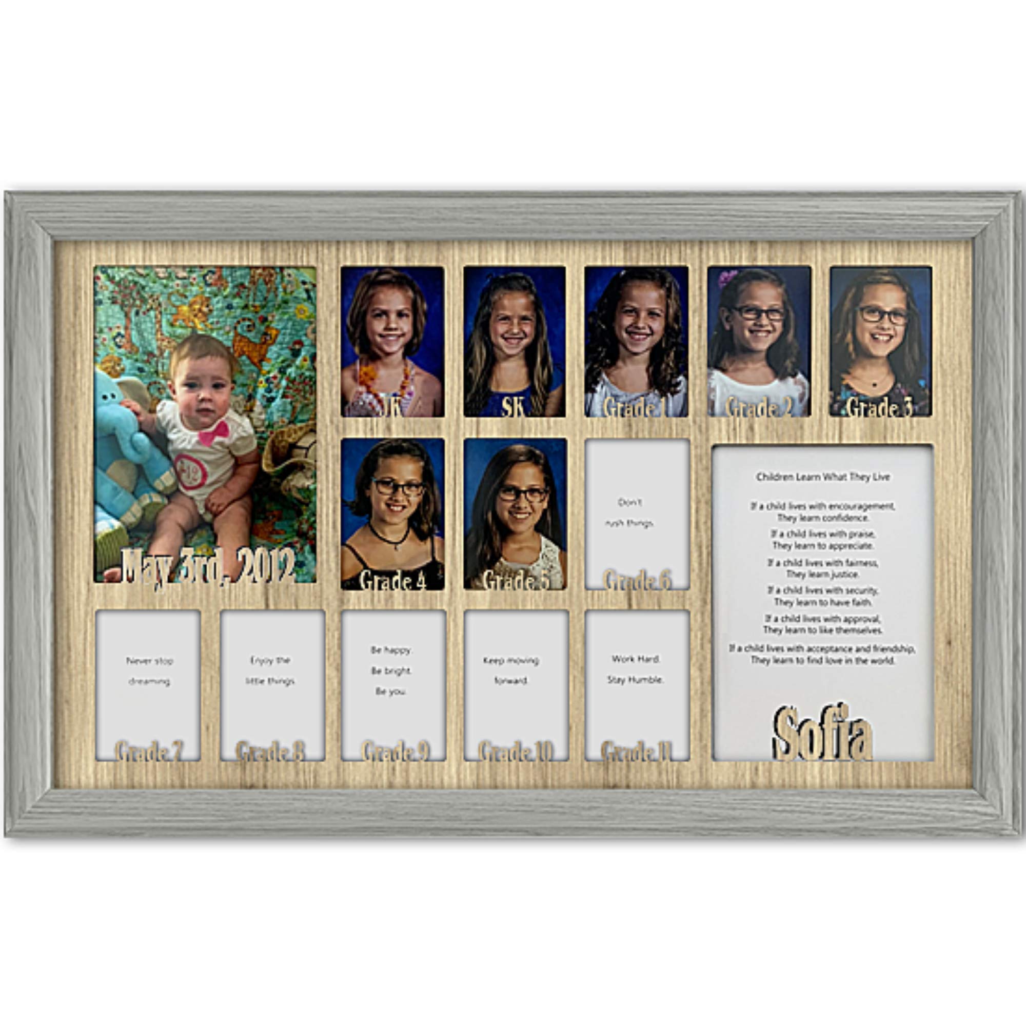 Personalized Northland School-Years Picture Frame - Holds Twelve 2.5