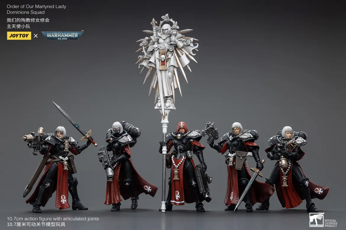 Pre Order JOYTOY 1/18 Scale Warhammer 40K Adepta Sororitas Battle Sister Action Figure Set (5PCS) - Reissue Edition - Perfect for Warhammer 40K Collectors and Tabletop Gaming Scenes