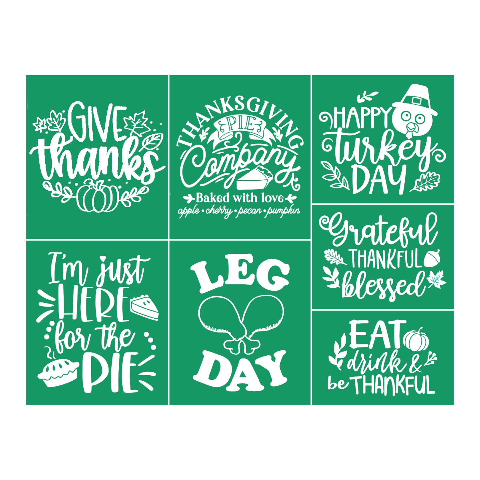Reusable Self-Adhesive Chalk Mesh Stencils for Fall Decor - Silk Screen Stencils for Painting on Wood, Crafts & DIY Farmhouse Signs | Perfect for Autumn Silkscreen Transfers, Chalk Paste Screenprinting Starter Kit | Great for Seasonal Home Decor, DIY Projects & Crafting