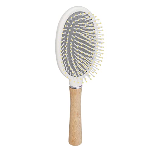 Detangling Hair Brush for Thin Hair - Anti Hair Loss Paddle Brush with Rubber Massage Bristles to Relieve Fatigue & Prevent Breakage | Perfect for Daily Styling, Salon Use & Travel