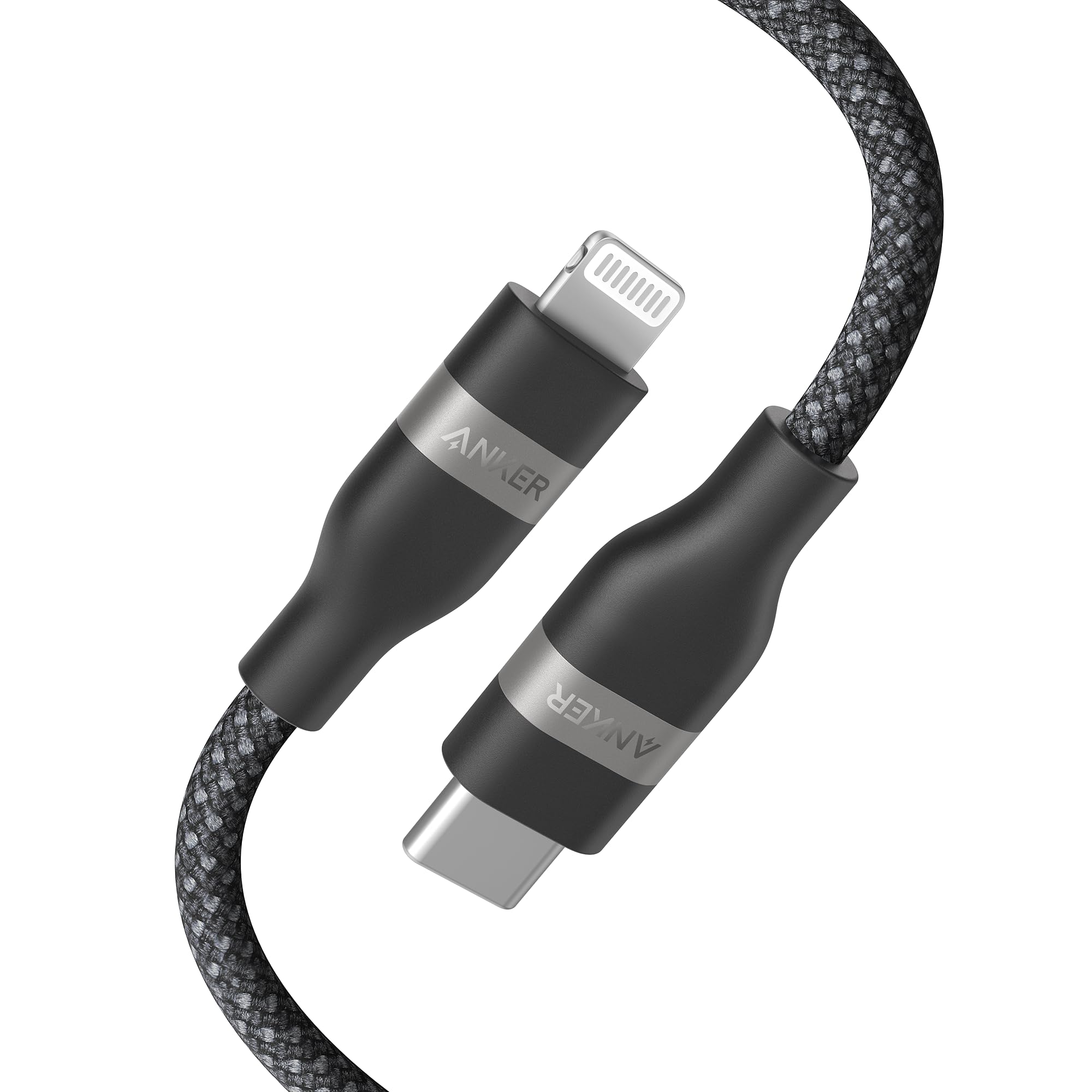Anker USB C to Lightning Cable 3FT - Braided Fast Charging Cord for iPhone 14/13/12/11/X/8 & More | Durable Nylon Design | Perfect for Home, Office & Travel Charging