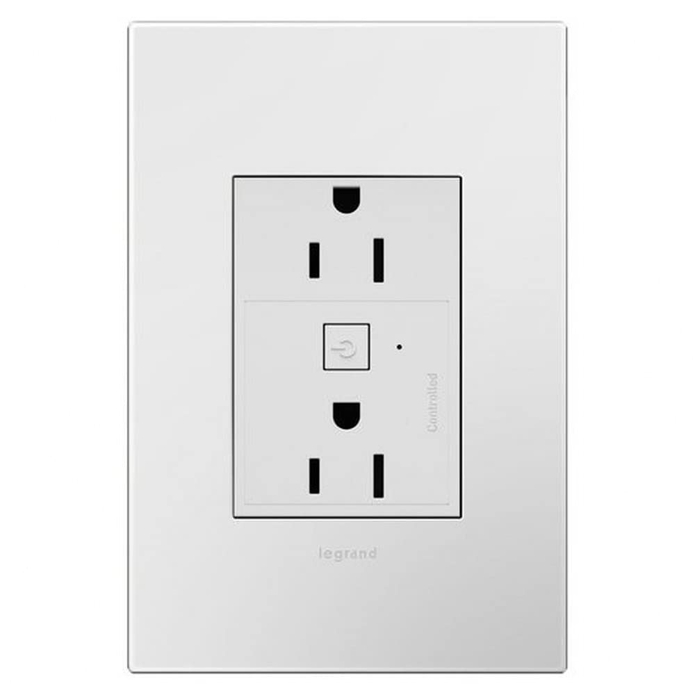 Legrand Adorne Netatmo WiFi Smart 15A Outlet - White (WNAR153W1) | Smart Home Outlet for Living Room, Bedroom & Kitchen | Voice Control with Alexa & Google Assistant | Remote Control via App