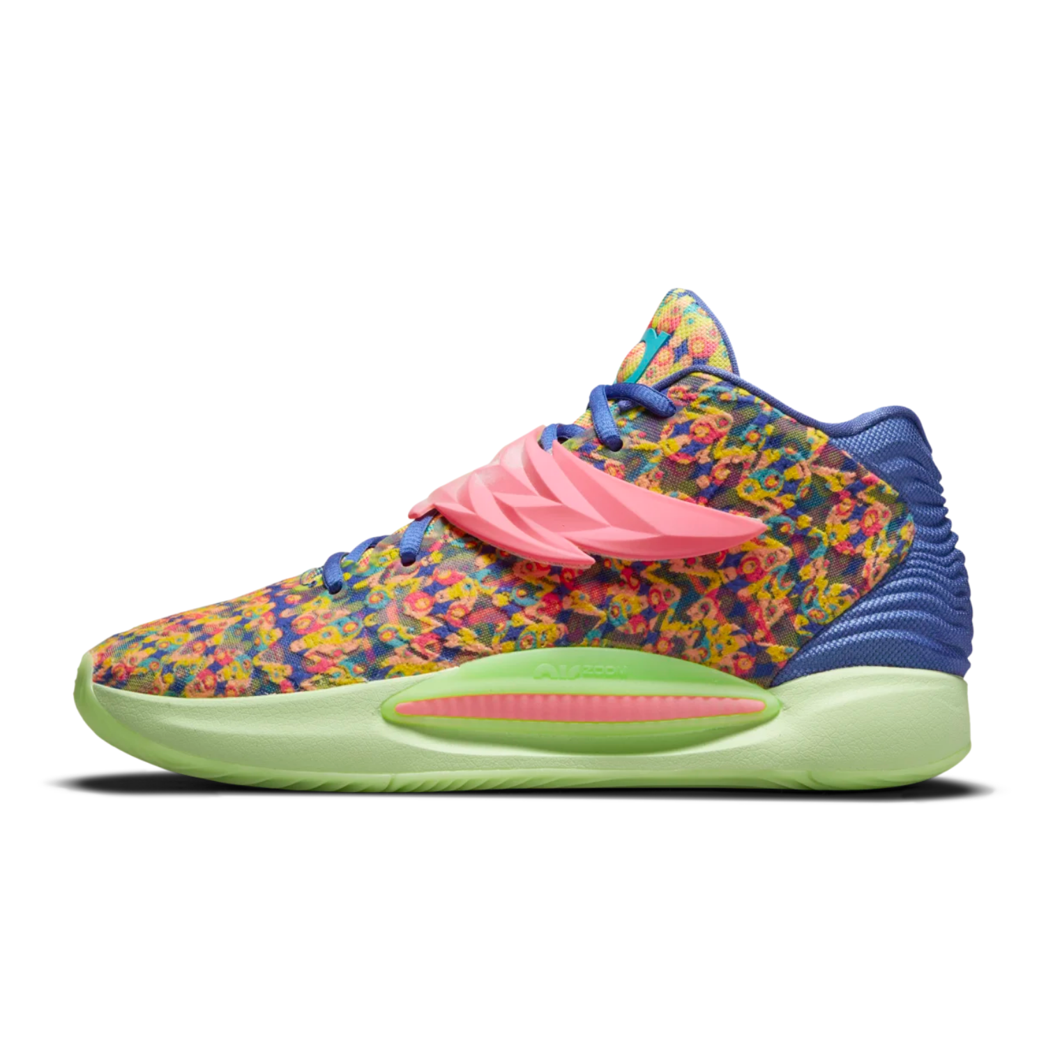 Nike KD 14 Basketball Shoes - Ron English 1 Lapis Hyper Pink Turquoise Blue | High-Performance Court Sneakers for Men | Perfect for NBA Games, Training & Streetwear Fashion