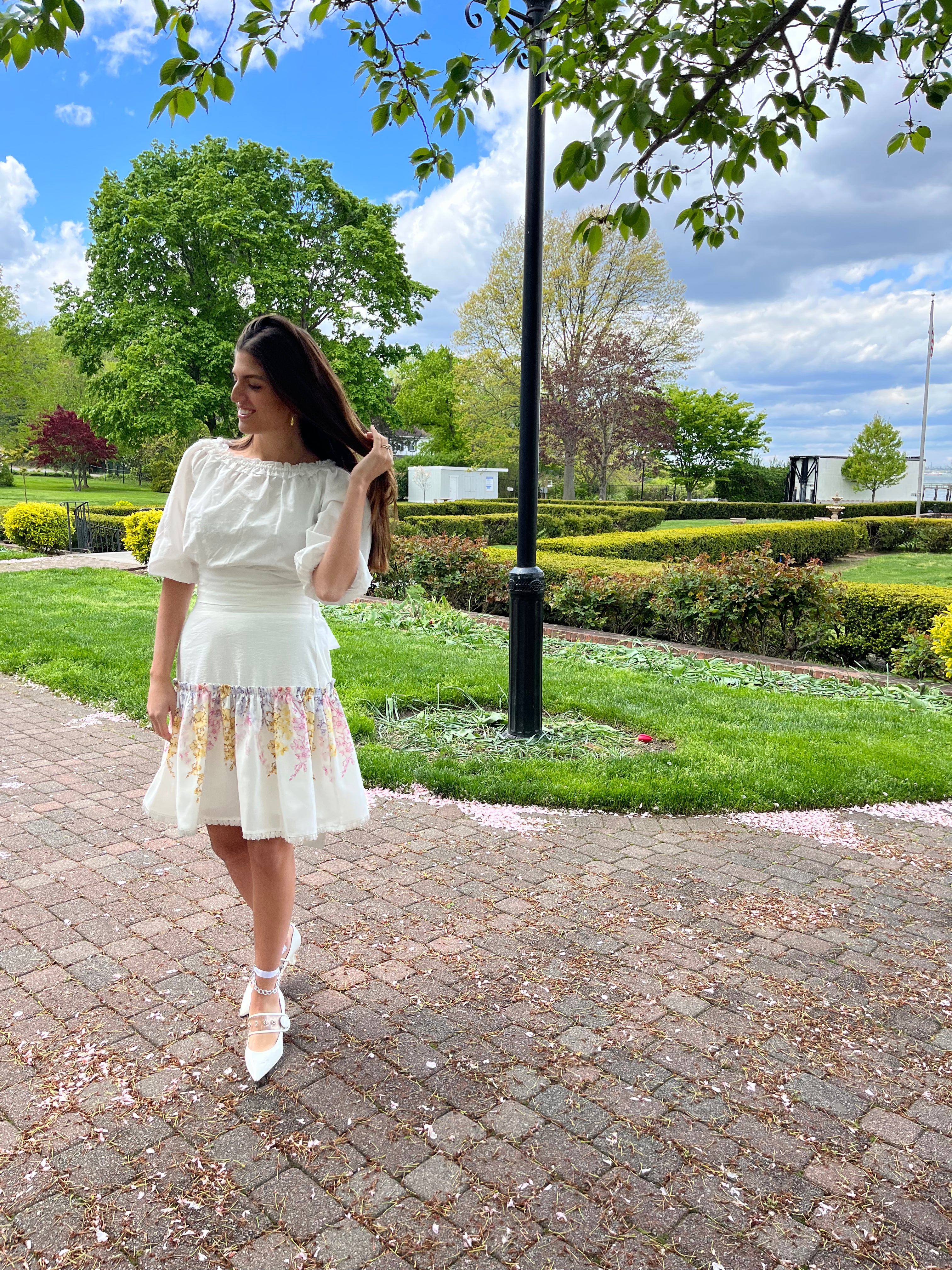 Stylish Spring Skirt for Women - Floral Printed A-Line Midi Skirt with Pockets | Perfect for Casual Outings, Picnics & Spring Weddings