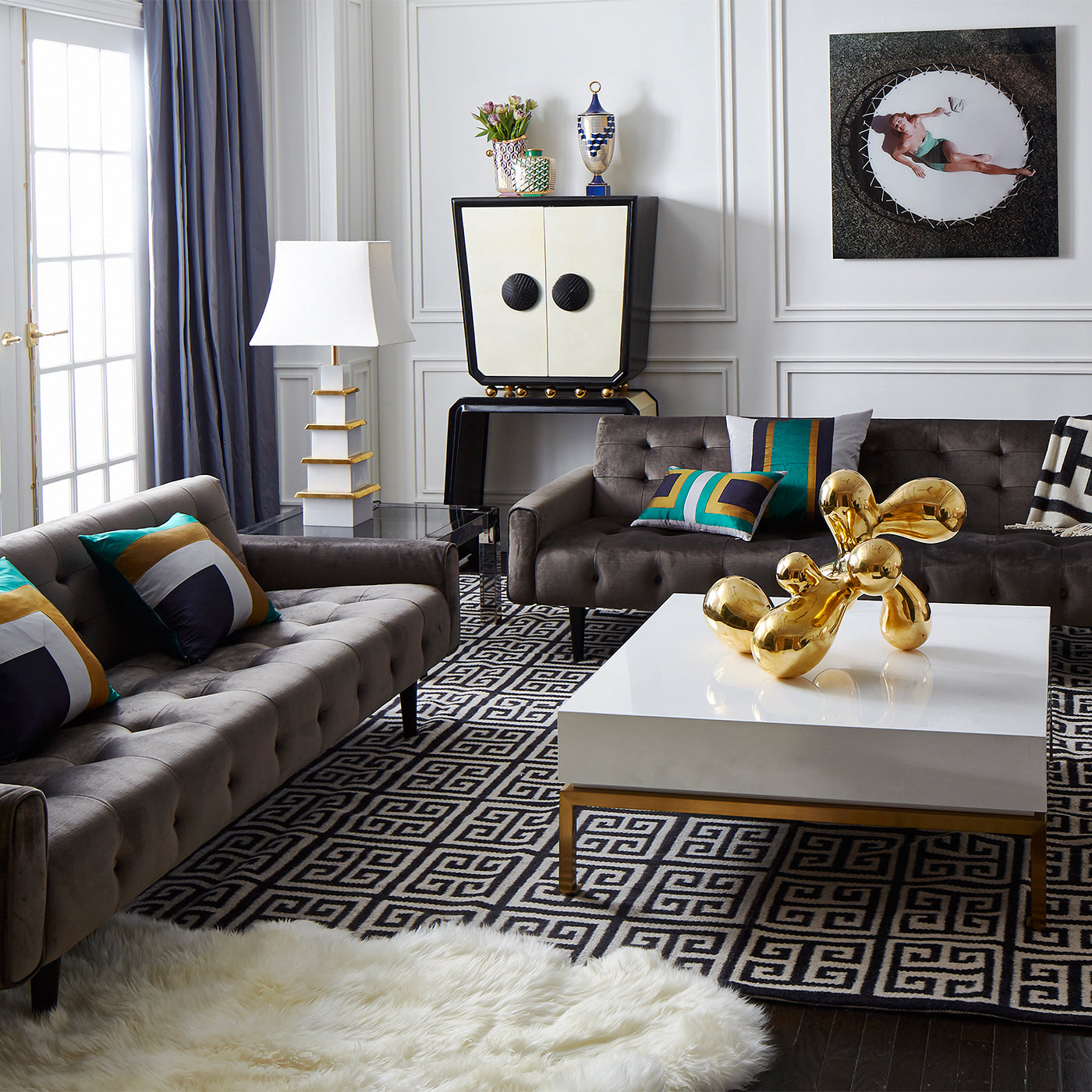 Giant Brass Orb - Decorative Metal Sphere for Home & Office Decor | Perfect for Centerpieces, Shelf Displays & Feng Shui