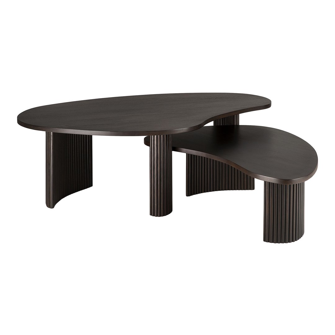 Modern Boomerang Shaped Coffee Table - Stylish Living Room Furniture for Small Spaces, Home Decor & Office Use
