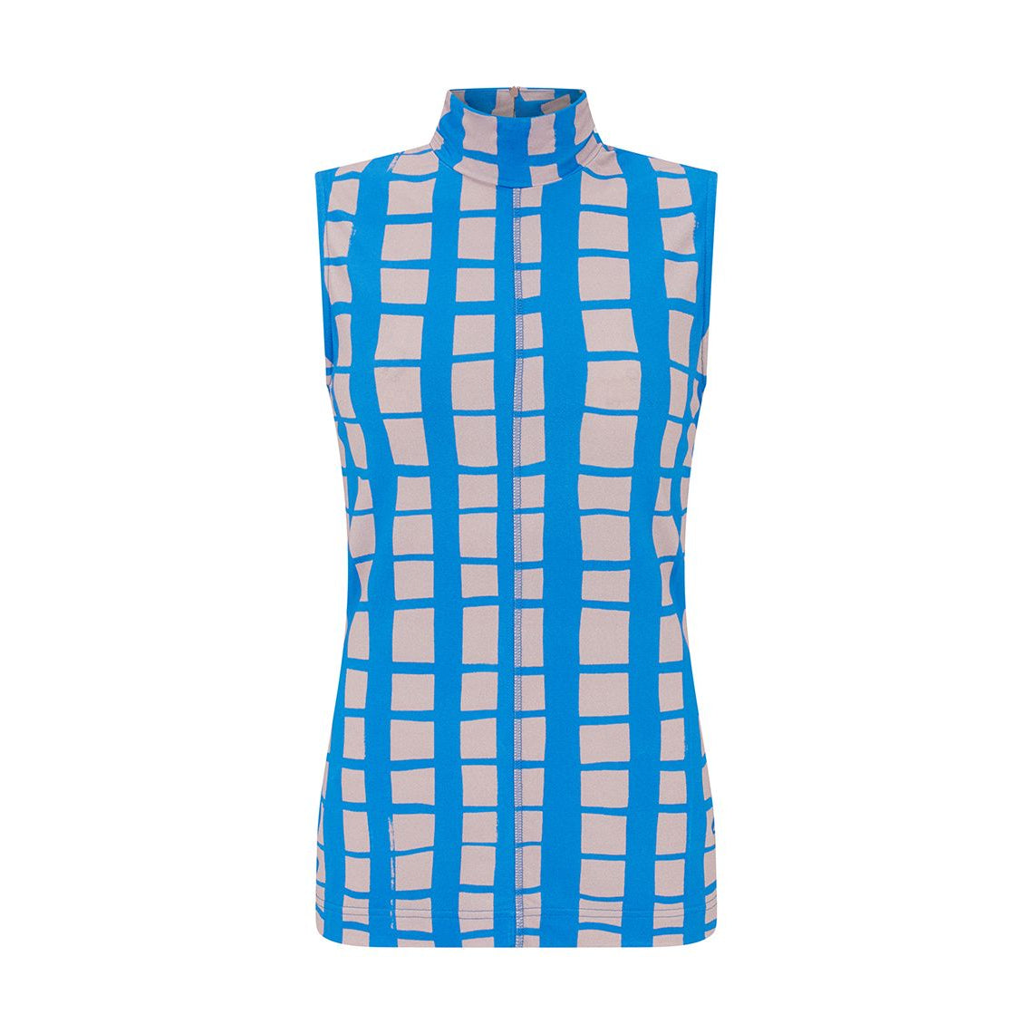 Stylish High Neck Sleeveless Top for Women - Trendy Blue Summer Blouse | Perfect for Beach Outings, Date Nights & Casual Wear