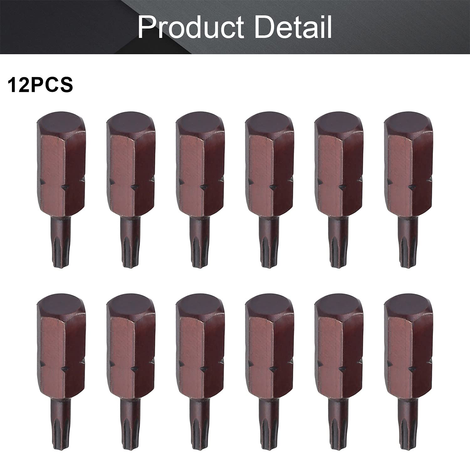 Utoolmart 12-Piece Magnetic Torx Security Screwdriver Bits Set - T10 1/4