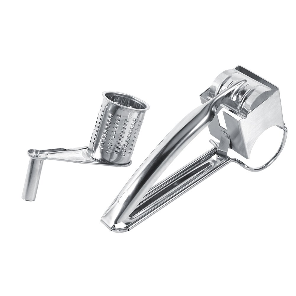 Premium Stainless Steel Rotary Cheese Grater - Multipurpose Kitchen Tool for Shredding Cheese, Vegetables & Chocolate | Perfect for Pasta, Pizza, Salads & Baking