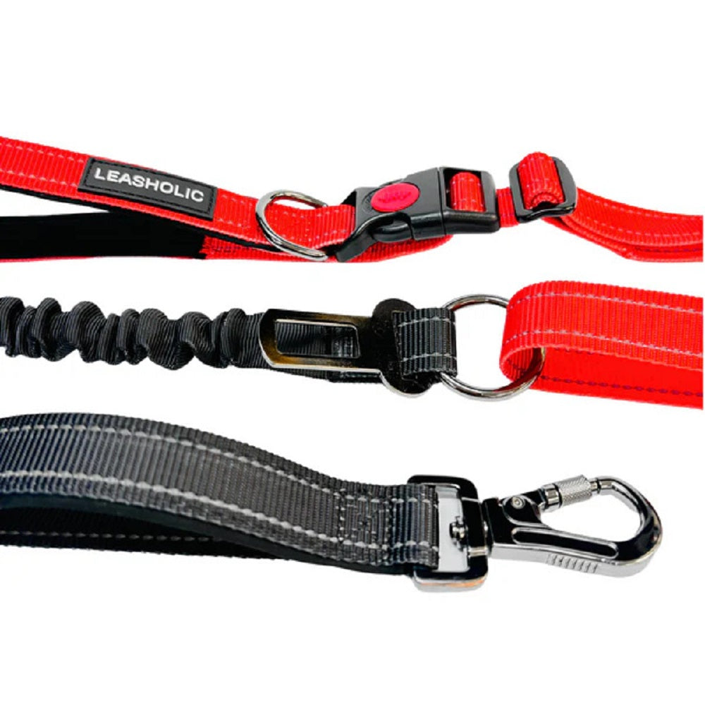 6 in 1 Hands-Free Dog Leash - Adjustable Waist Leash, No Pull Training Lead, Reflective & Durable for Walking, Running, Hiking - Perfect for Active Pet Owners & Outdoor Adventures
