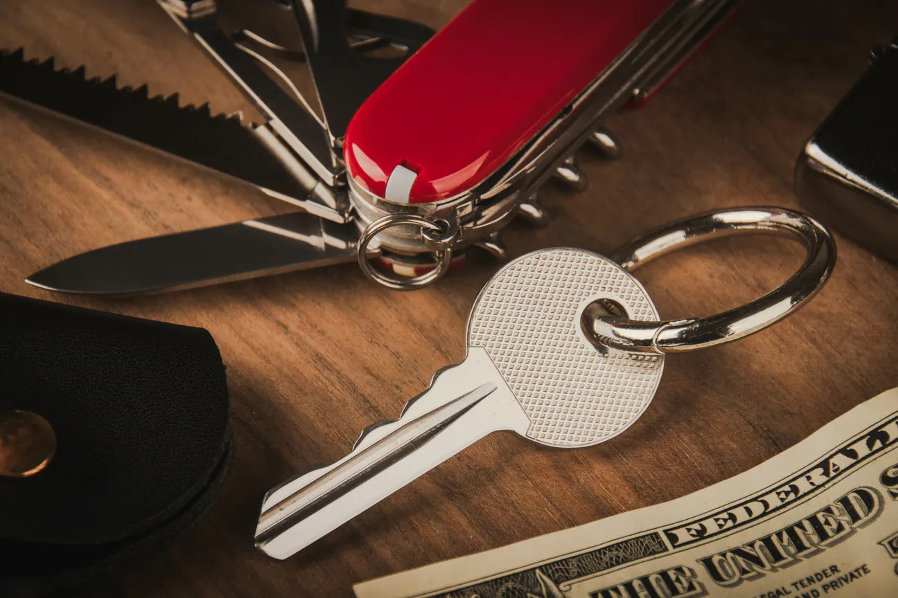 Swiss Key - Premium Multi-Tool Keychain for Everyday Carry (EDC), Camping, Hiking & Survival Gear - Compact & Durable Stainless Steel Design