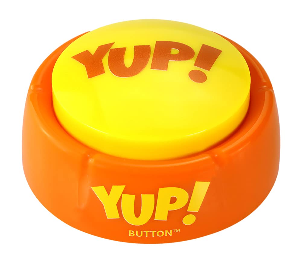Talkie Toys Yup Button - Funny Talking Button with 10 Hilarious Sayings | Novelty Gag Gift for Parties, Office Pranks & Family Fun