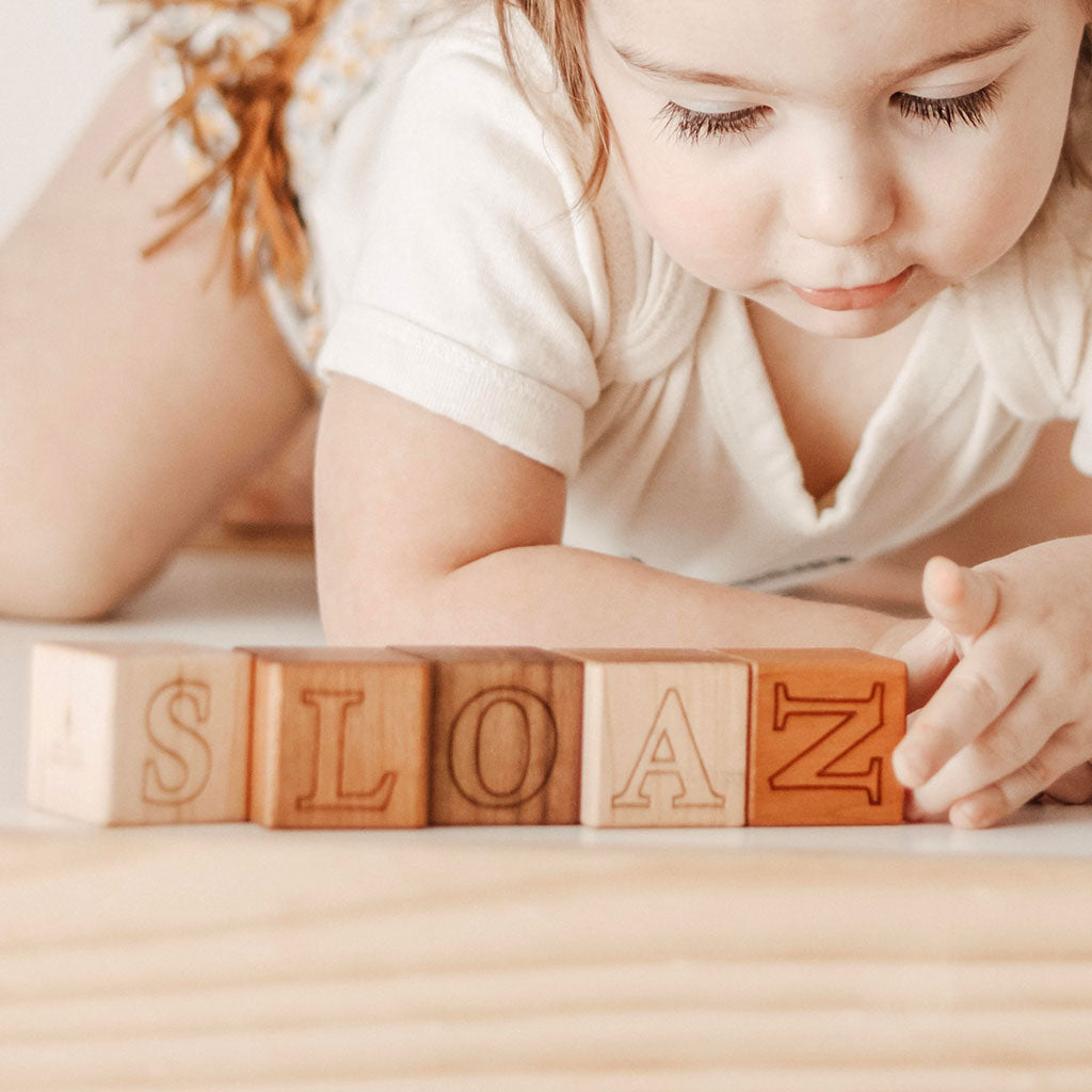 26 Piece Wooden Alphabet Blocks Set - ABC Learning Toys for Toddlers - Perfect for Preschool Education, Early Childhood Development & Fun Playtime Activities