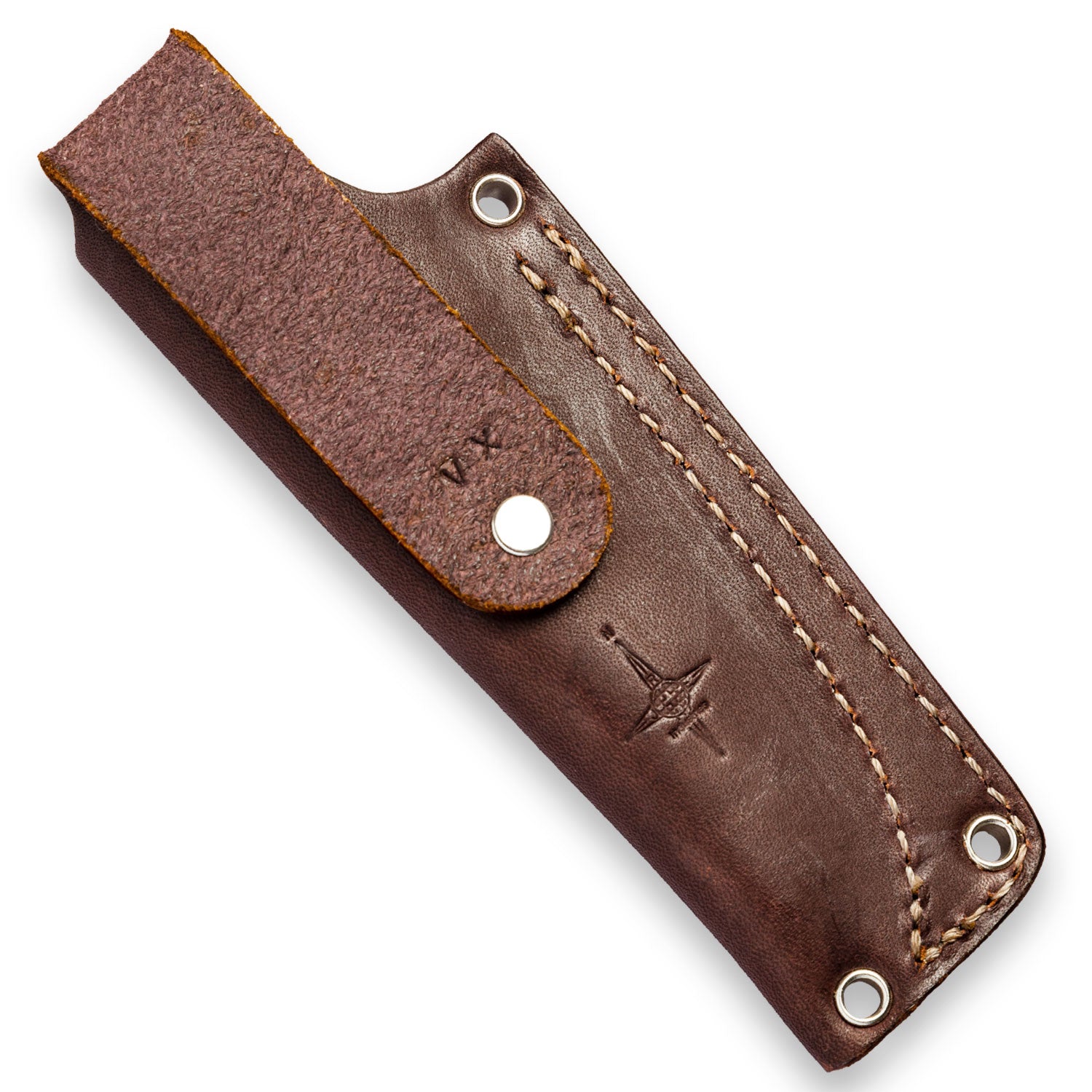 Premium F3 Brown Leather Belt Sheath - Durable & Stylish Knife Holder for Outdoor, Hunting, and Everyday Carry (EDC)