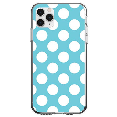 White & Blue Polka Dots On Clear Case