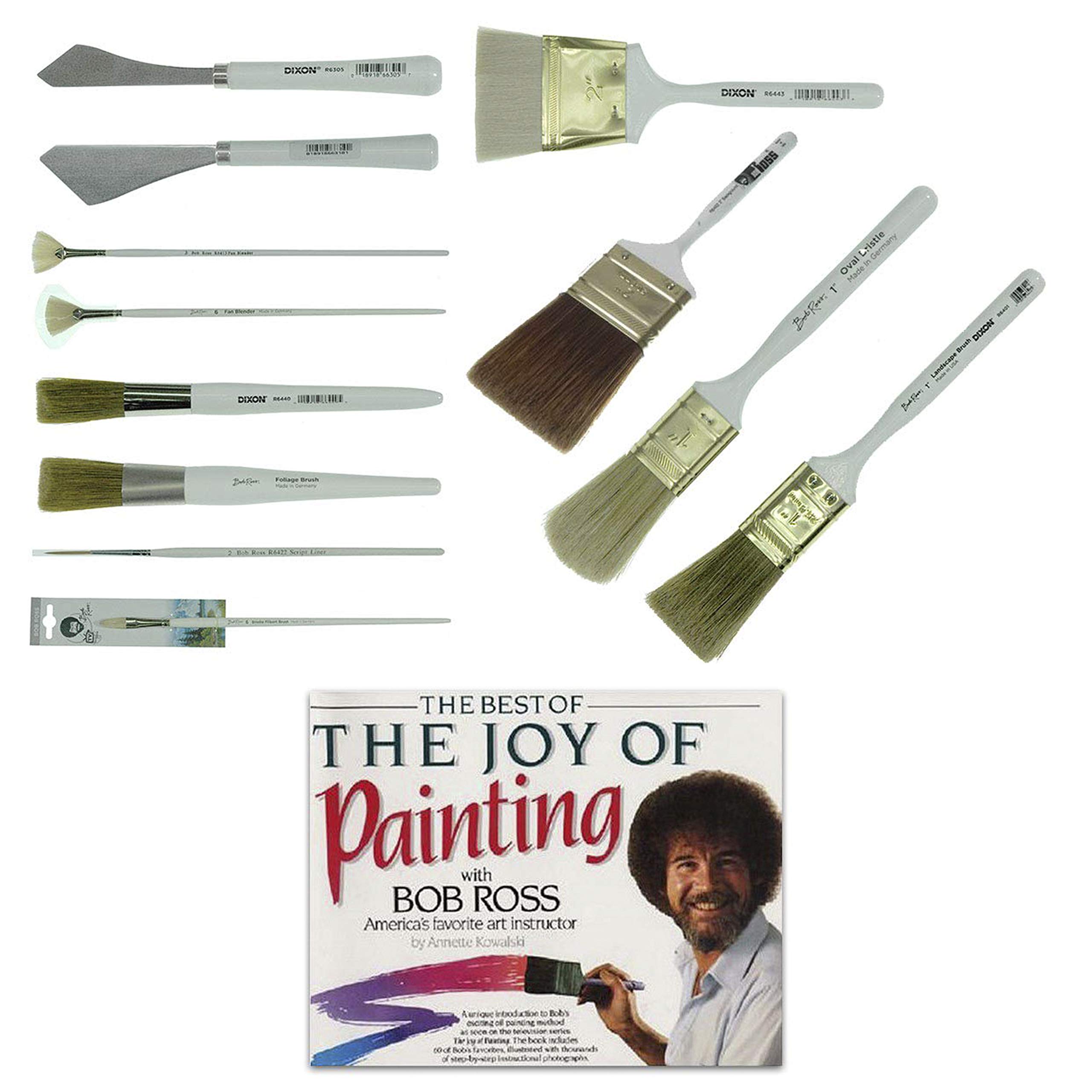 Bob Ross Landscape Brush Set - 13-Piece Oil Painting Kit with 