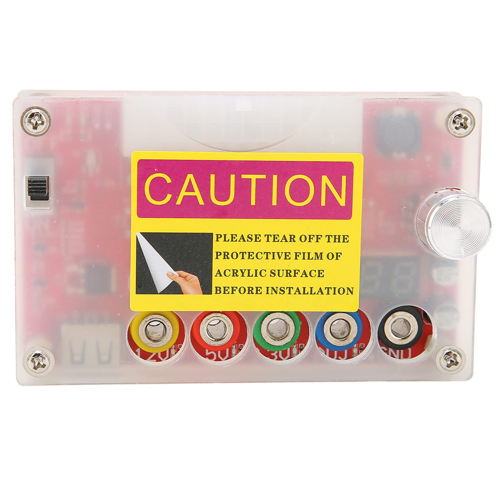 BTIHCEUOT Adjustable Voltage Power Distribution Board with ADJ Knob - User-Friendly Converter for Microcontrollers & Low Power Modules - Perfect for DIY Electronics, Arduino Projects & Home Automation Systems