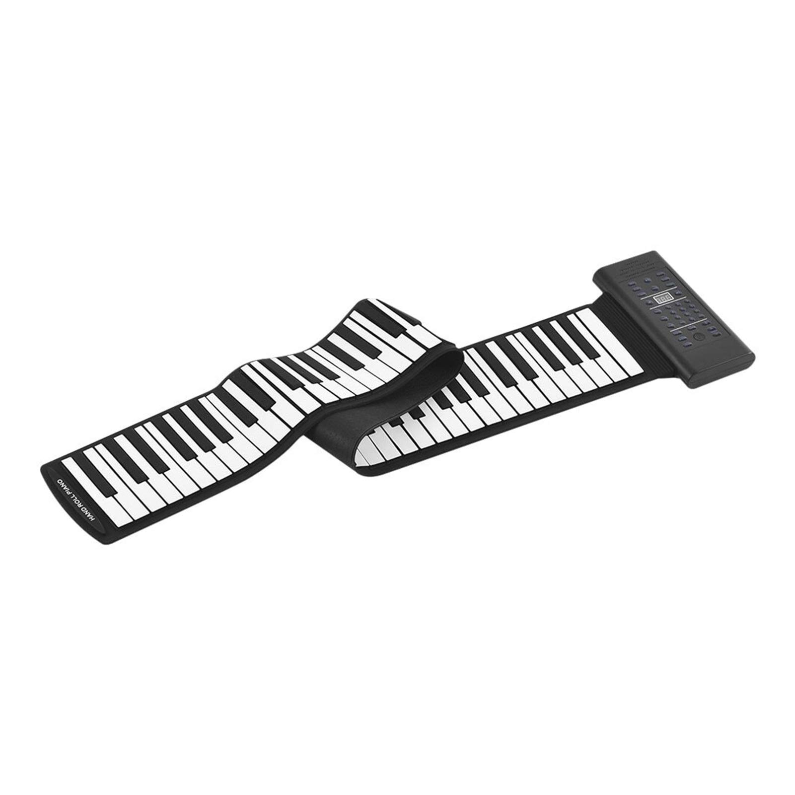 HXHN 88-Key Roll Up Piano Portable Electronic Keyboard with Built-in Stereo Speakers - Lightweight & Foldable for Home, Travel, and Music Practice (Color: A Plug)