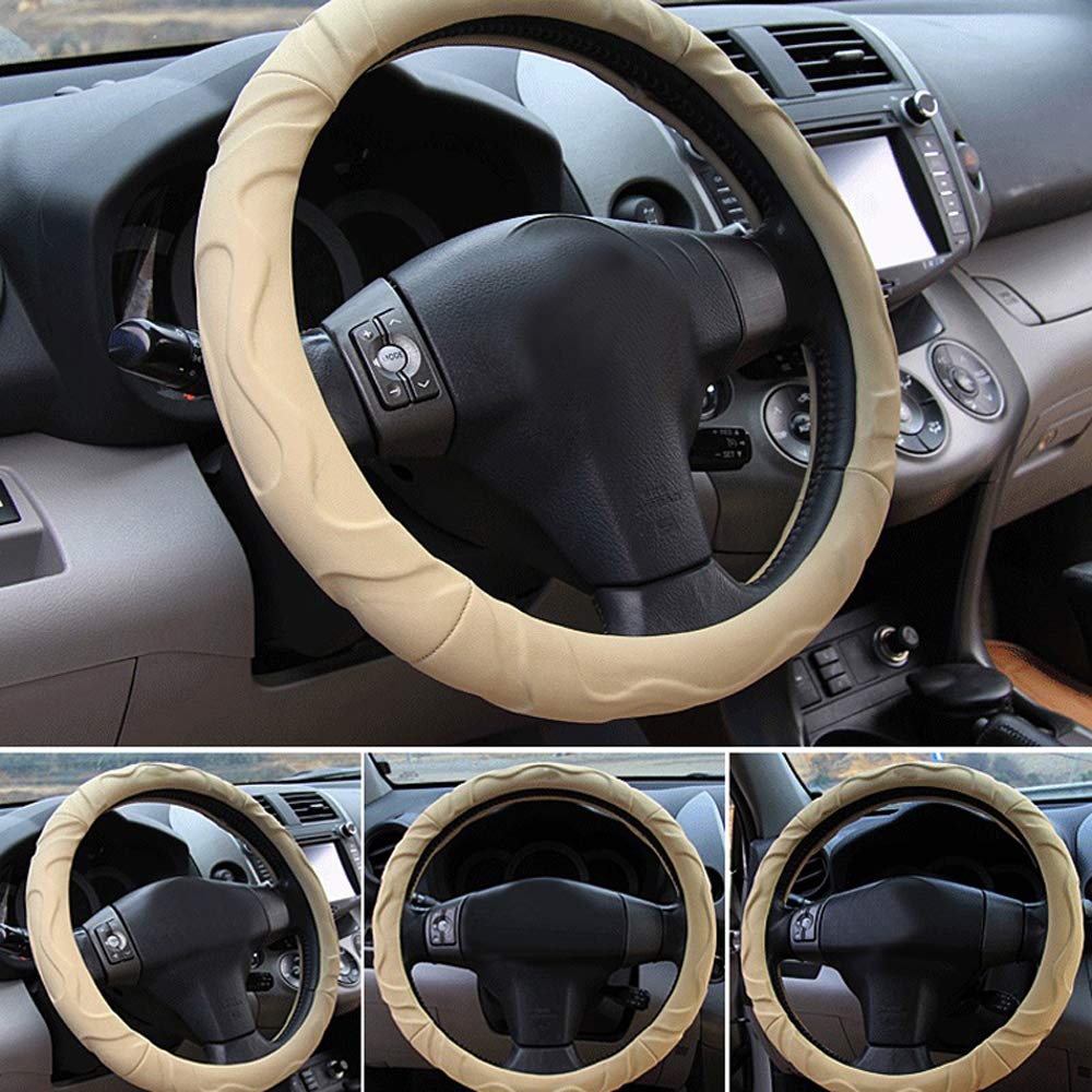 Soft Faux Sheepskin Steering Wheel Cover - Universal 15