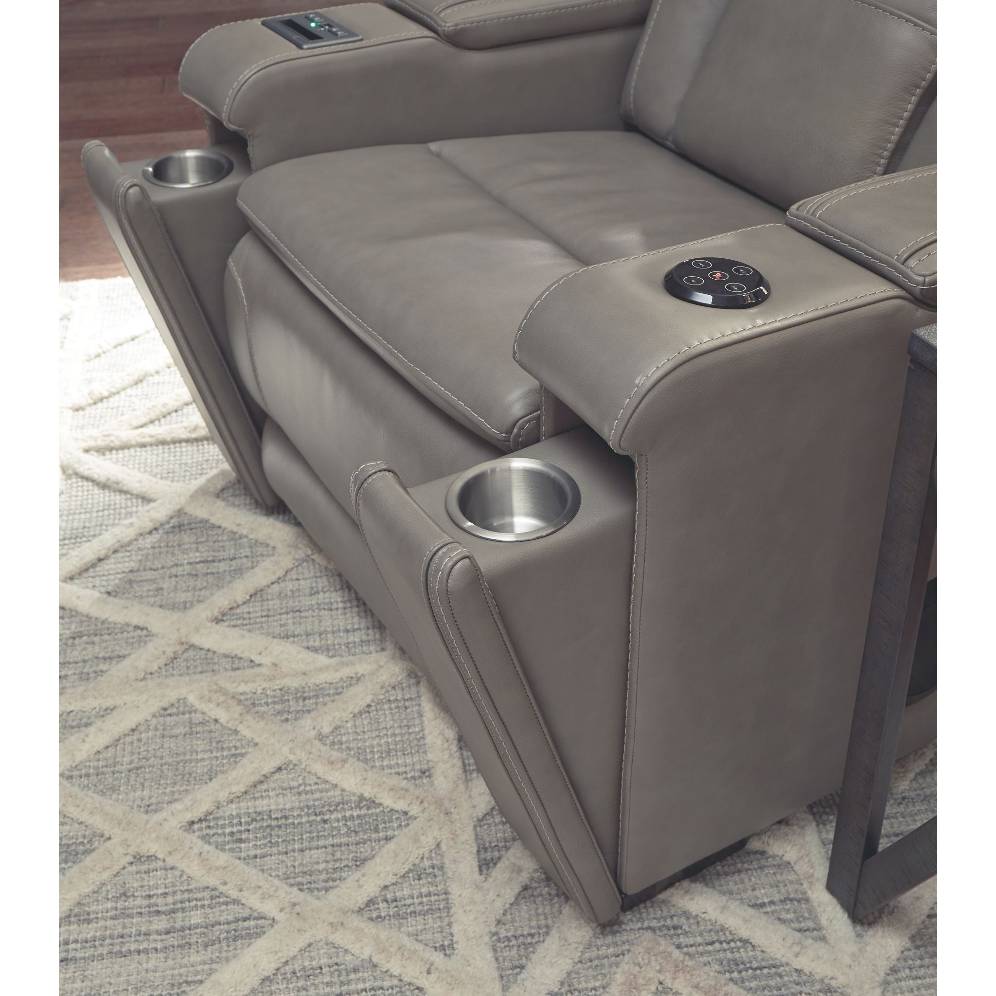 Boerna Power Recliner Chair - Gray Electric Lift Recliner with Massage & Heat for Living Room, Bedroom, and Home Theater Comfort
