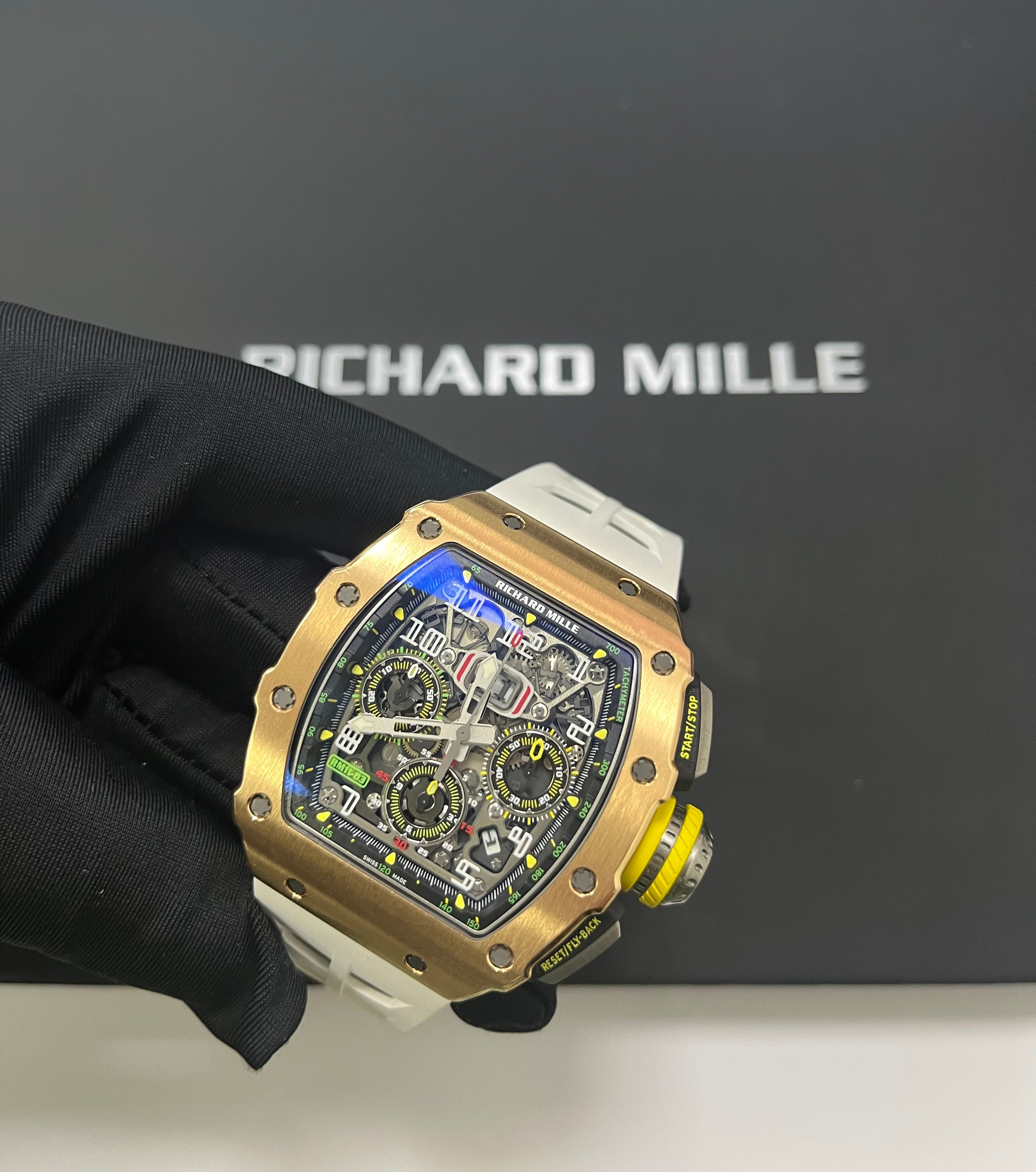 Richard Mille RM 11-03 Rose Gold Titanium Automatic Flyback Chronograph Watch - Luxury Sports Timepiece for Racing Enthusiasts & Collectors
