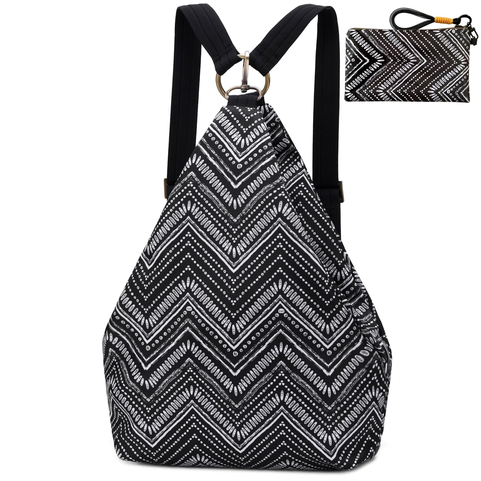 Black Butterfly Premium Women's Backpack - Bohemian Style Fashion Casual Daypack & Small Purse Backpack (40-Black Plus) - Perfect for Travel, Work & Everyday Use