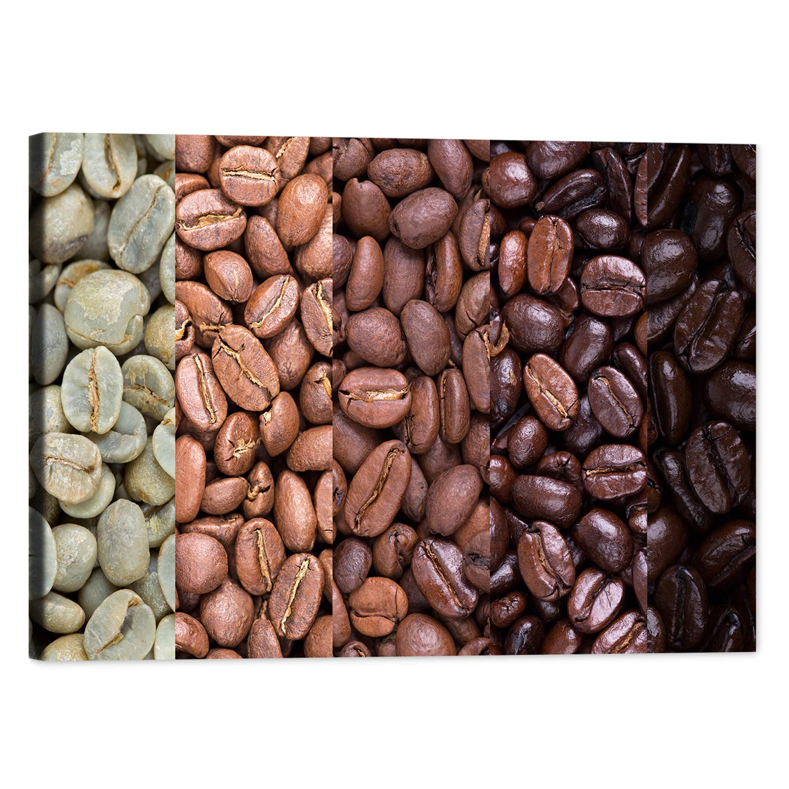 Coffee Bean Canvas Wall Art - 28x40 Inch Framed Kitchen Decor for Dining Room, Coffee Shop & Restaurant - Ready to Hang Coffee Berry Painting for Home & Commercial Spaces | Perfect for Barista Gifts & Café Wall Decoration