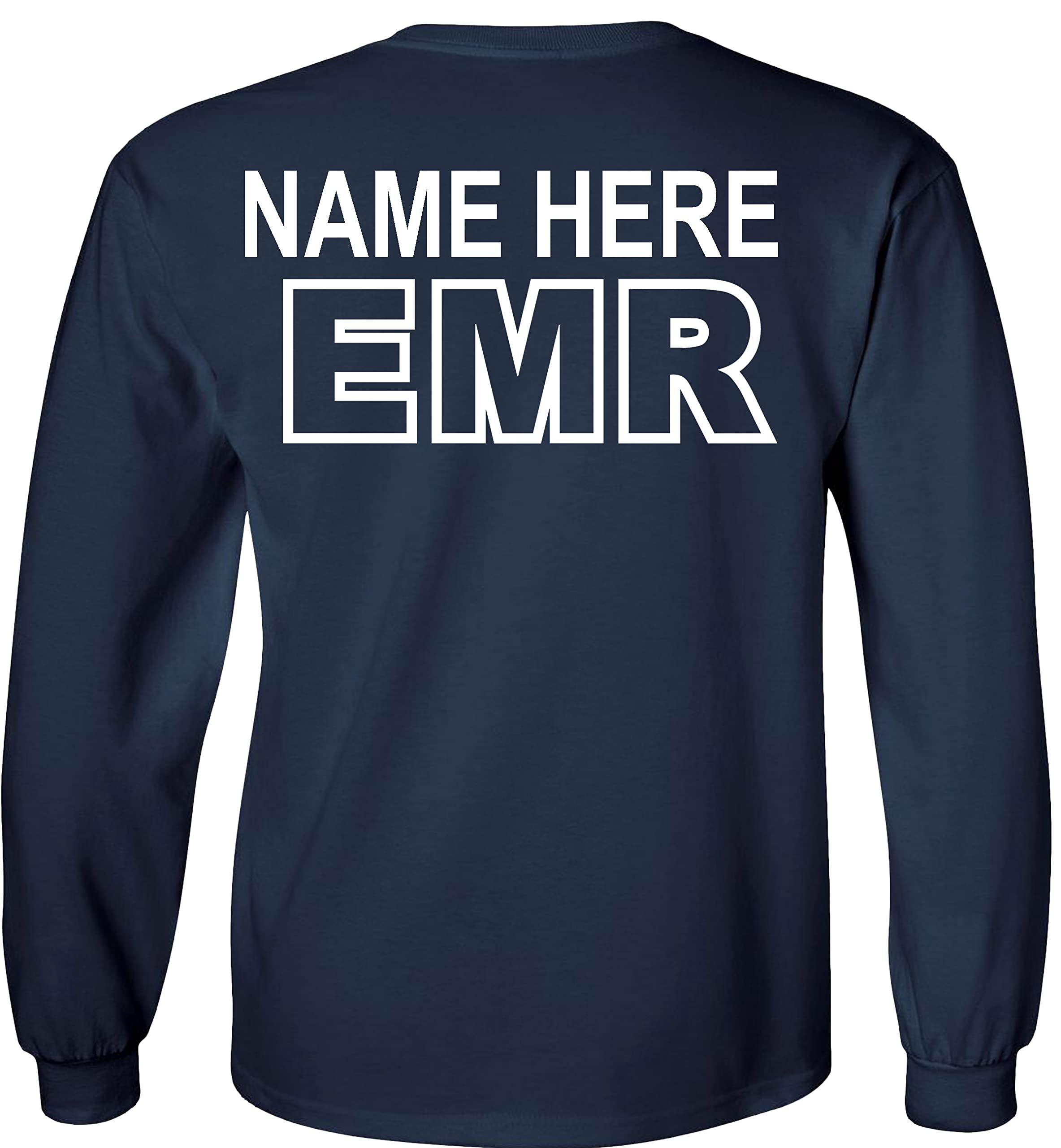 Custom EMR Long Sleeve Shirt for Emergency Medical Responders - Personalized EMT Uniform with Name & Logo - Ideal for EMS Professionals, Paramedics, and First Responders at Work or Training