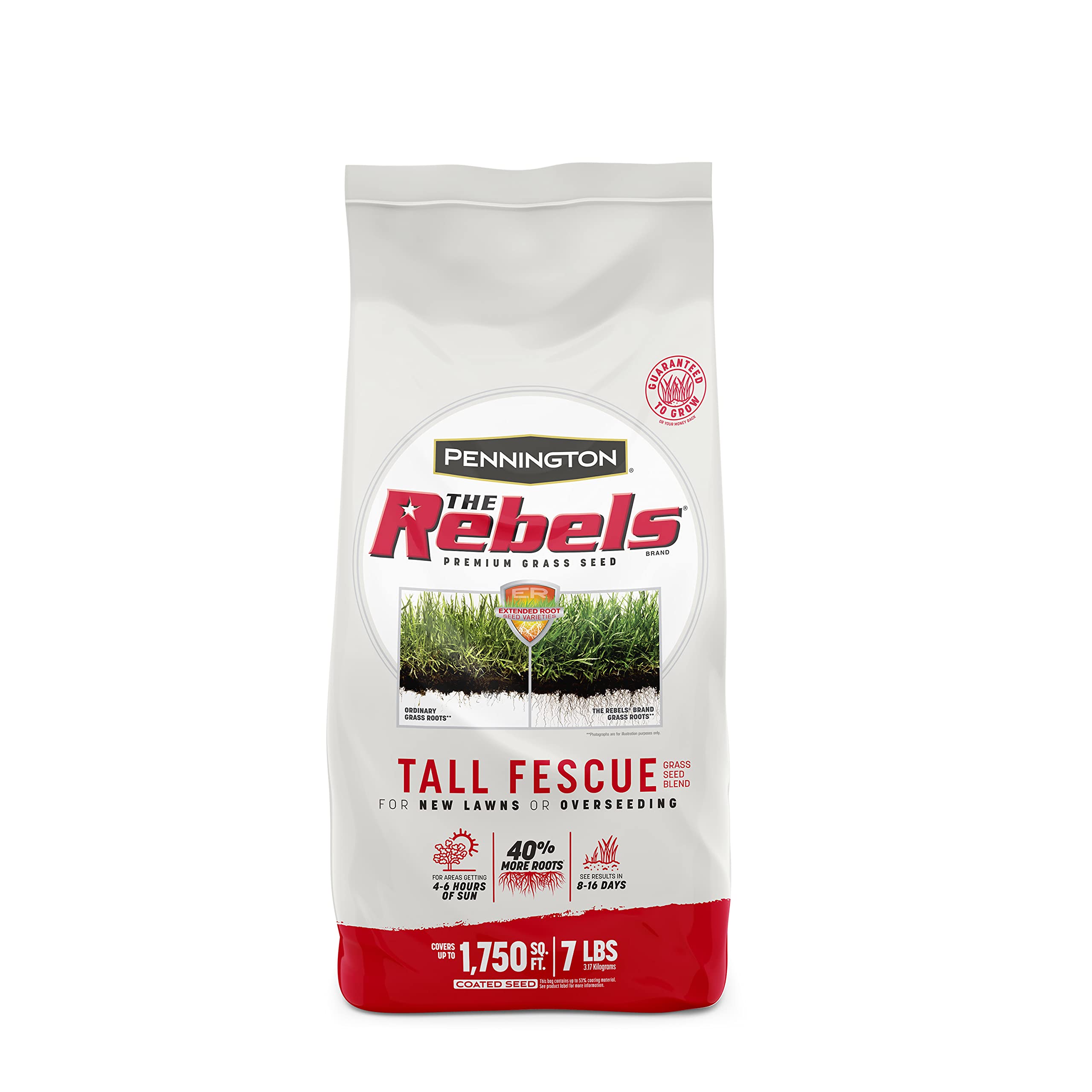 Pennington The Rebels Tall Fescue Grass Seed Mix 7 lb - Premium Drought-Resistant Lawn Seed for Sunny Yards & High-Traffic Areas