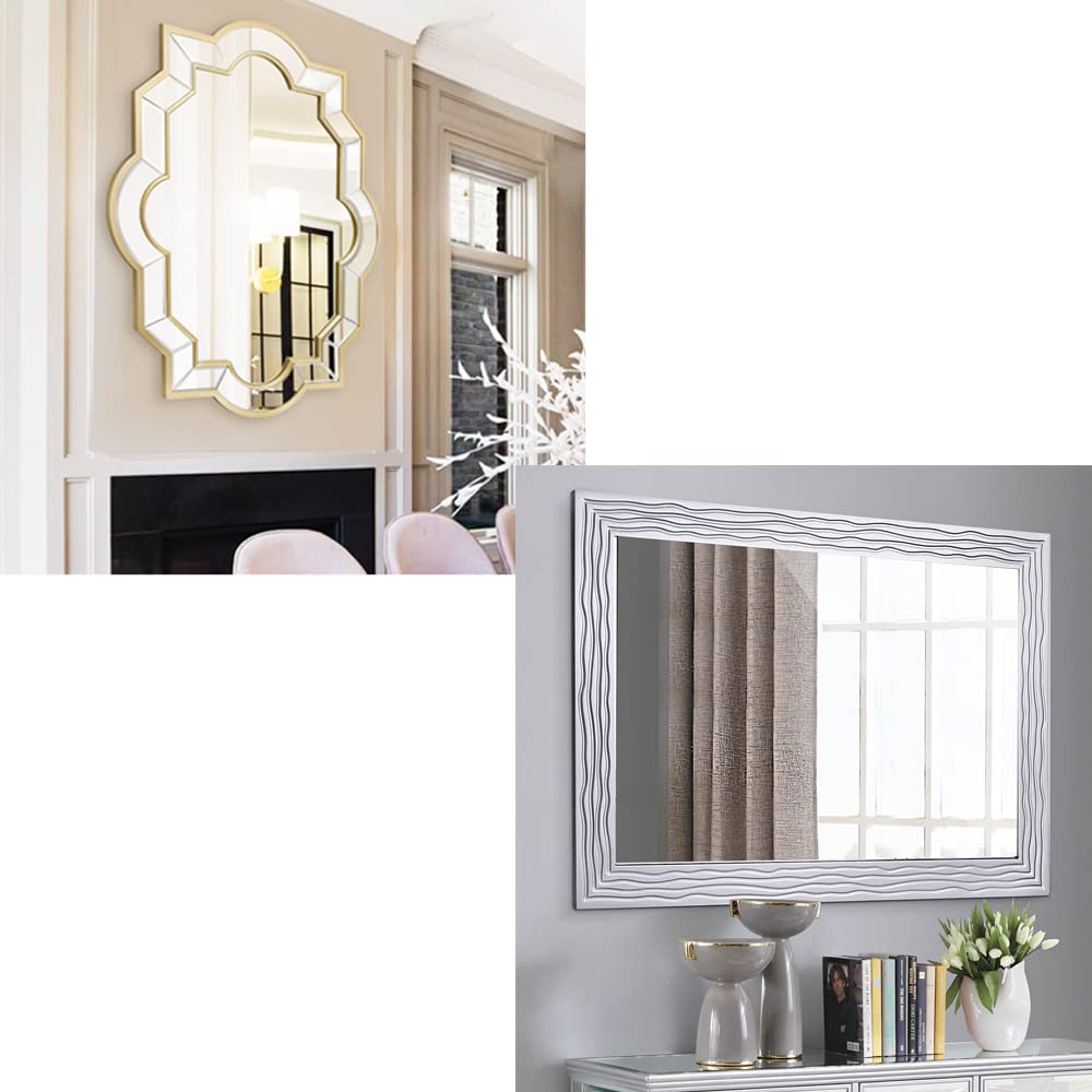 Chende Large Wall Mirror for Dining Room Decor - Elegant Decorative Mirror for Home & Living Room - Perfect for Wall Decor, Entryway, and Bedroom Styling