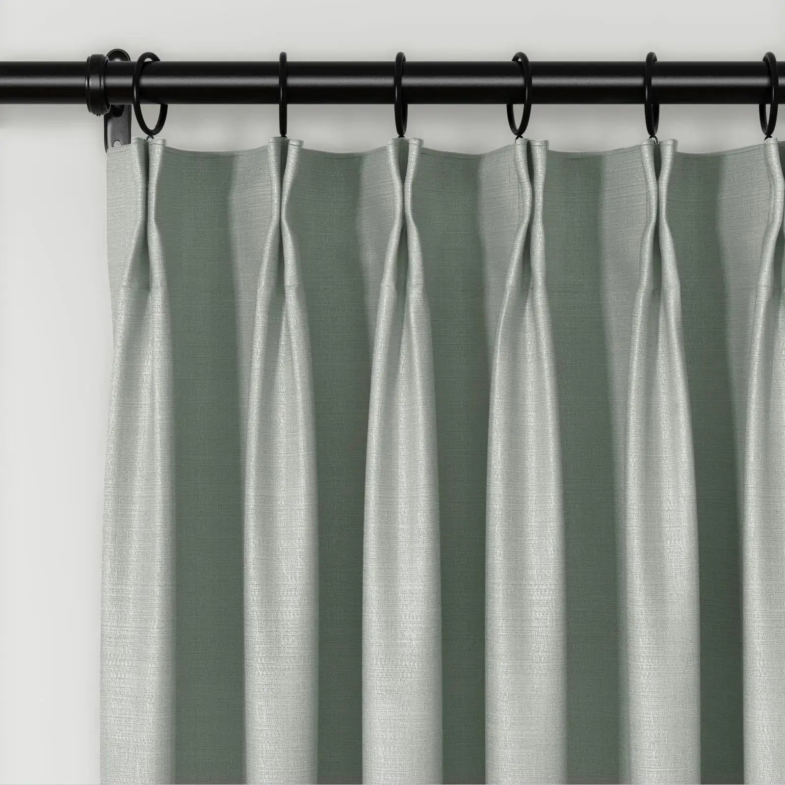 Lydia Plants Jacquard Curtain Pleated - Elegant Floral Print Blackout Drapes for Living Room, Bedroom & Nursery - Home Decor Window Treatments for Privacy & Light Control