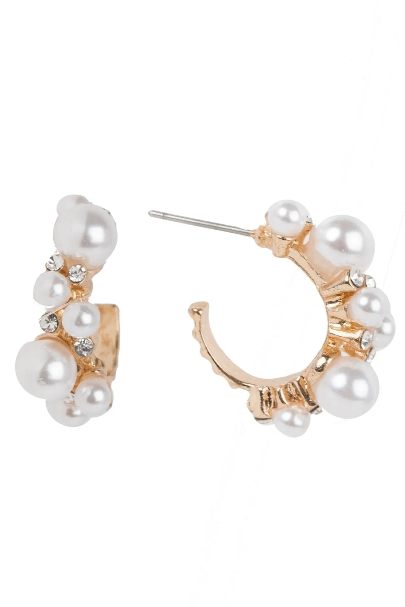 Stylish Multi Pearl Hoop Earrings for Women - Trendy Fashion Jewelry Gift for Parties, Weddings & Everyday Wear