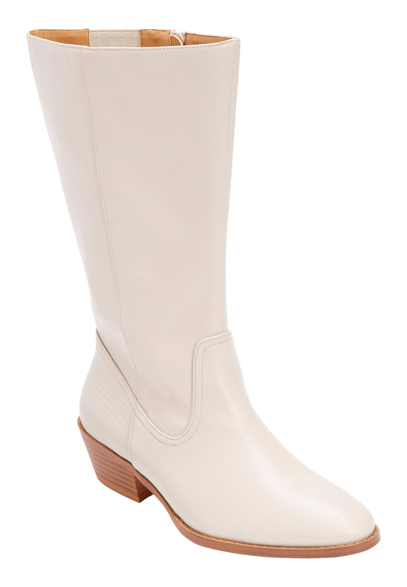 Comfortview Women's Wide Width The Larke Wide Calf Boot - Stylish & Comfortable Knee High Boots for Wide Calves | Perfect for Work, Office & Winter Outfits