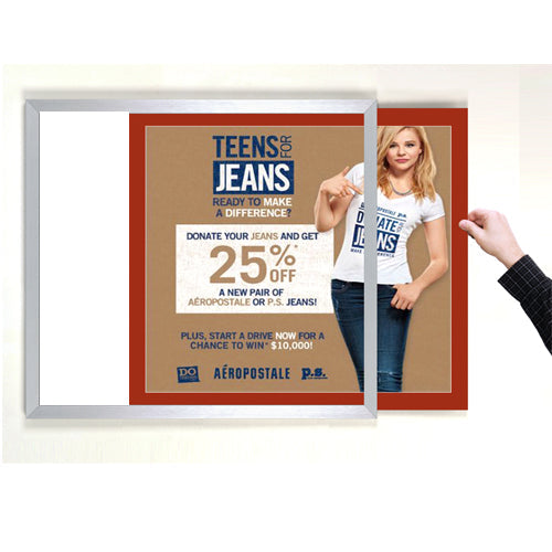 12x20 Euro Style Slide-In Picture Frame with 1 Wide Matboard - Elegant Designer Poster Frame for Home, Office & Gallery Decor