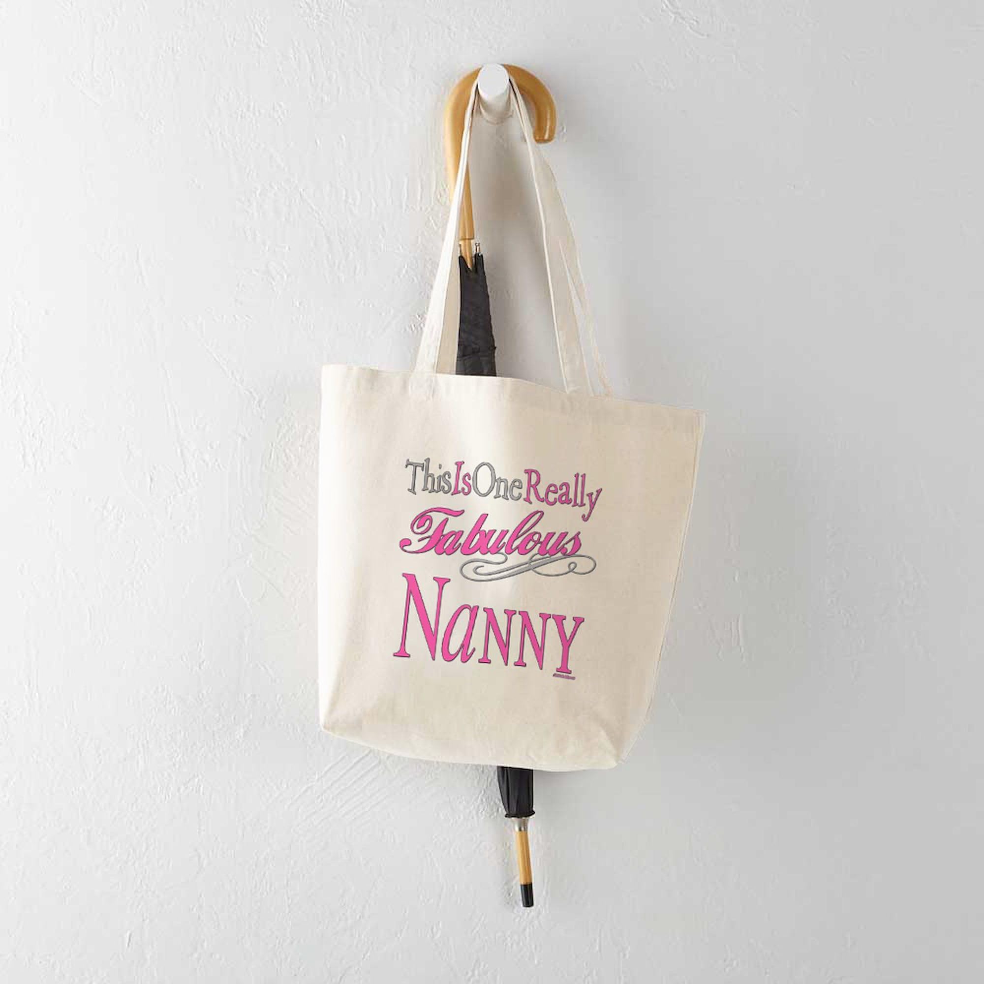 Fabulous Nanny Tote Bag - Natural Canvas Reusable Shopping Tote for Women | Perfect for Groceries, Beach Trips & Work Commute