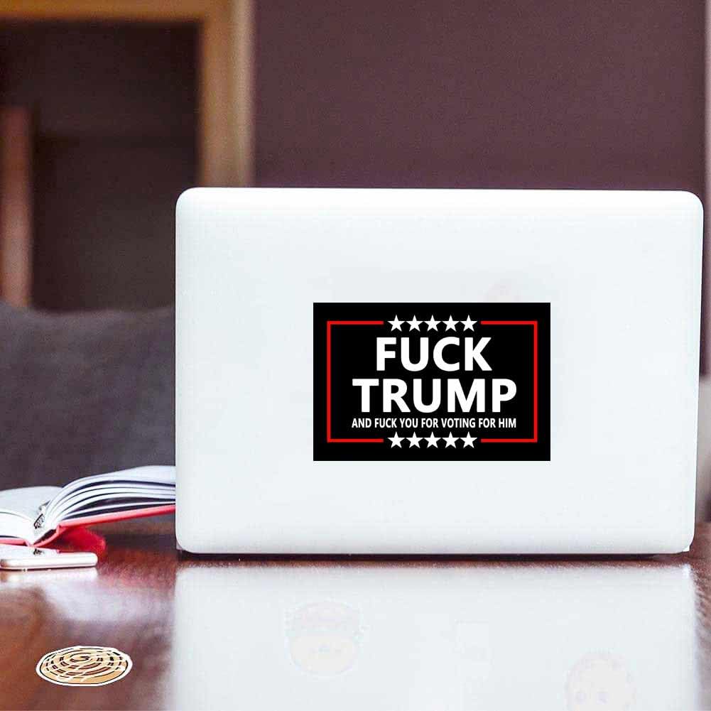 10 Pack Anti-Trump Political Stickers - Waterproof Decals for Laptop, Bumper, Window & Car - Funny Political Protest Decoration for Elections & Activism