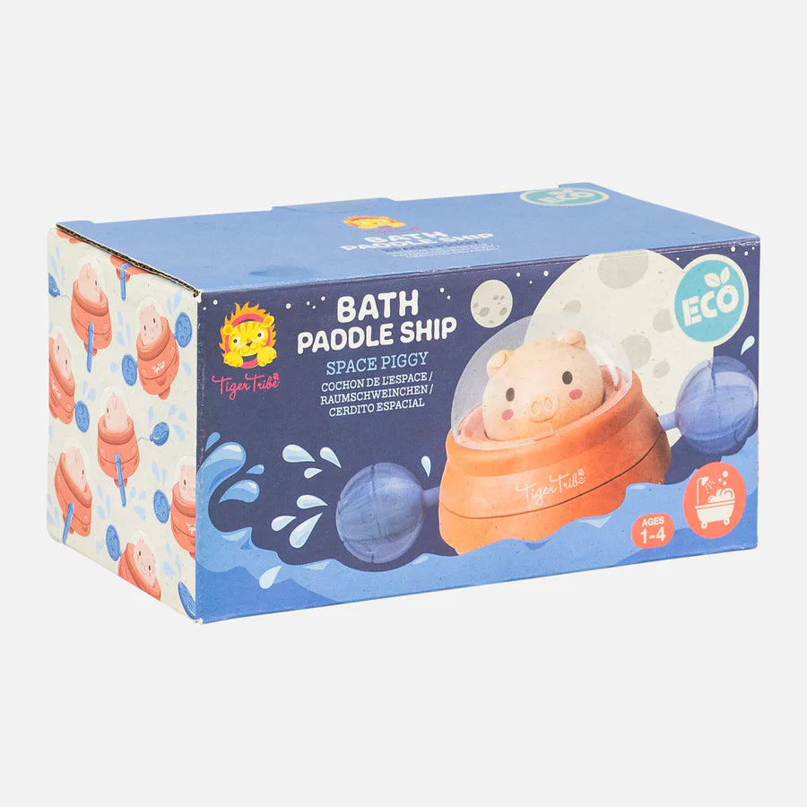 Bath Paddle Ship Space Piggy - Cute Floating Bath Toy for Kids | Fun Bathtime Companion for Toddlers & Infants | Perfect for Sensory Play, Water Games & Bathtub Adventures