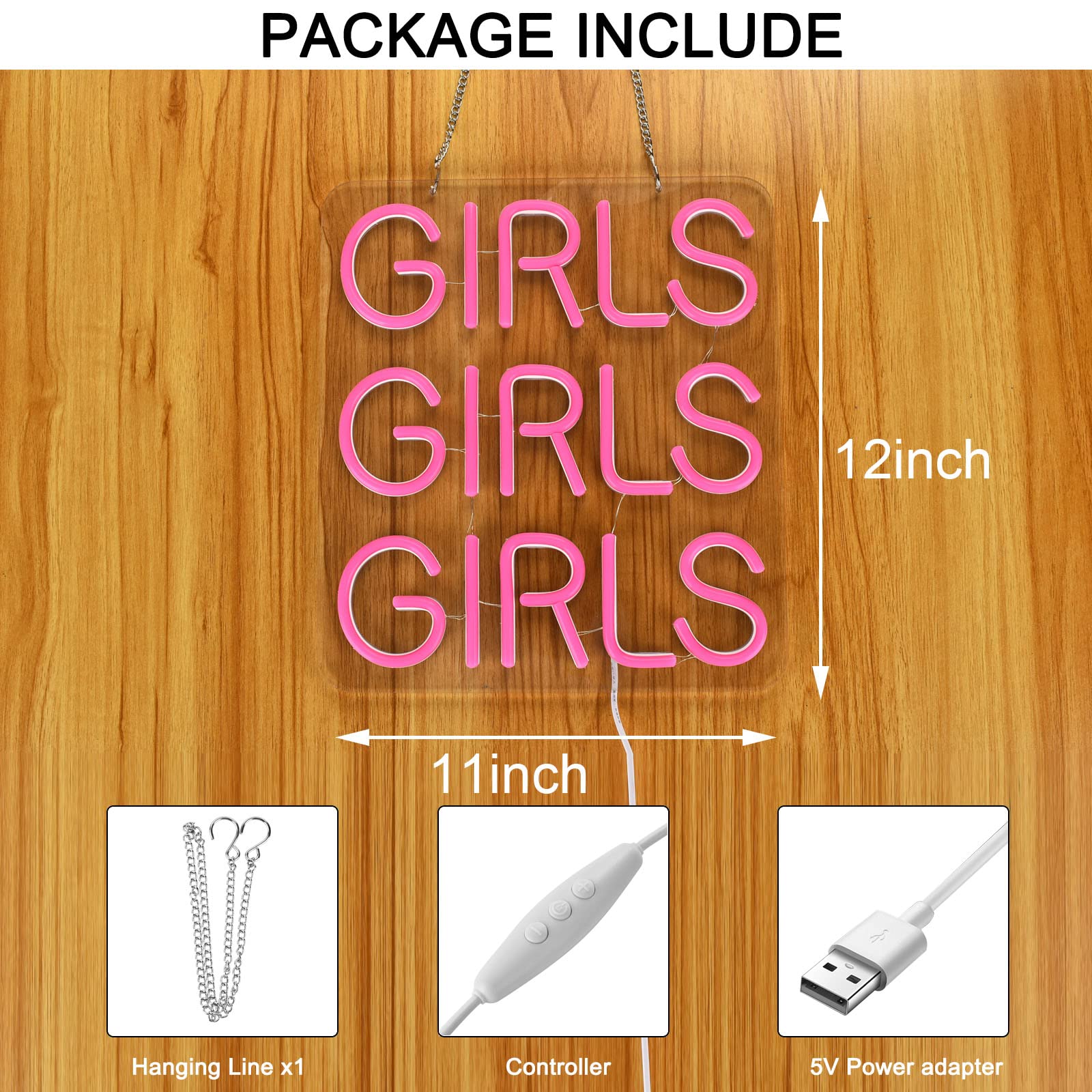 Custom Pink LED Neon Sign for Girls - Beer Bar Wall Art Decor with Dimmer, Perfect for Bedroom, Office, Hotel, Pub, Cafe, Man Cave & Game Room | Durable Neon Lights for Home & Business Decor