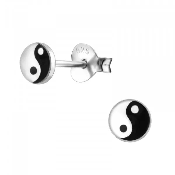 Kids' Silver Yin Yang Stud Earrings for Girls & Boys - Perfect for Birthdays, Gifts & Everyday Wear