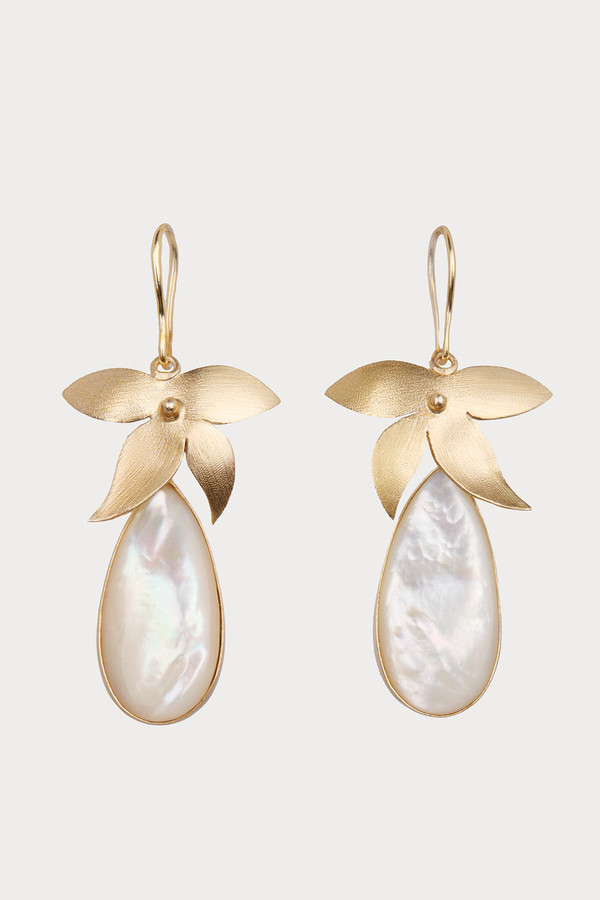 Elegant Botanical Tear Drop Earrings for Women - Floral Dangle Earrings for Wedding, Party & Everyday Wear