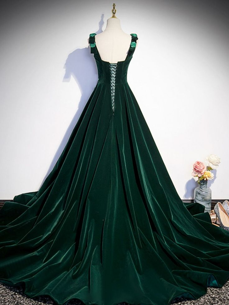 Elegant A-Line Velvet Long Prom Dress for Women - Formal Evening Gown J4377 | Perfect for Homecoming, Ball, Wedding & Special Occasions