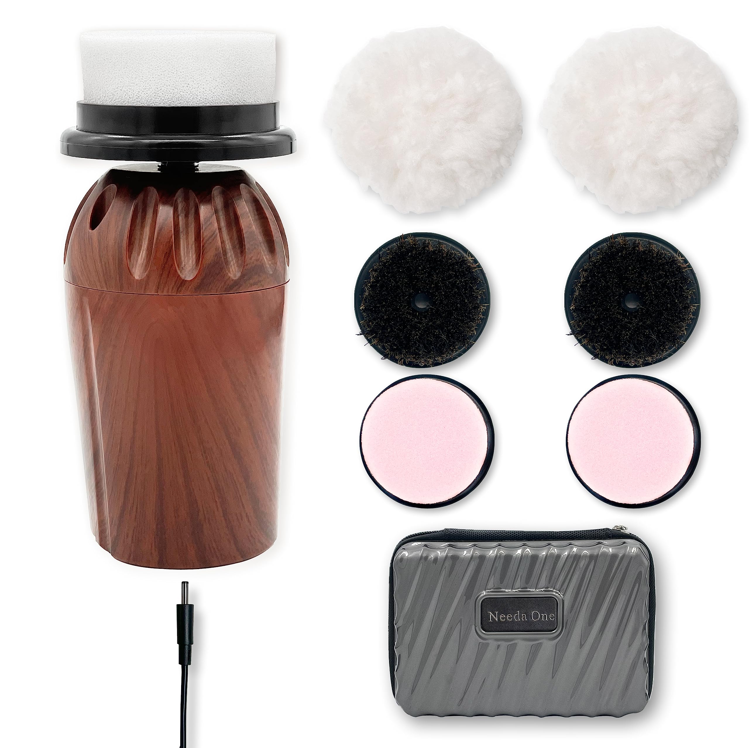 Portable Electric Shoe Polisher Kit - 2 Brush Set for Cleaning & Buffing, Handheld Shoe Shine Machine for Business Professionals | Perfect for Office, Travel & Home Use