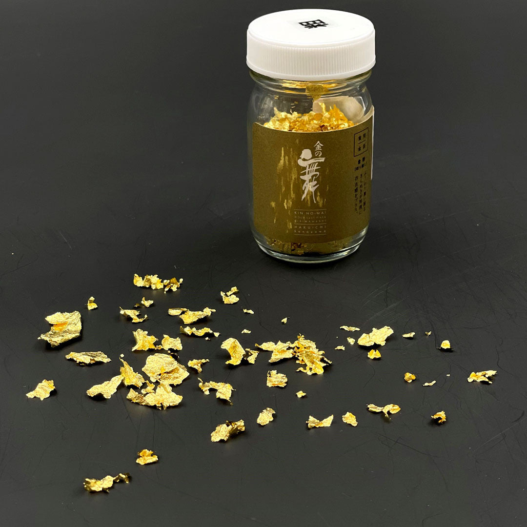 Premium Kinpaku Edible Gold Leaf Sheets - 24K Food Grade Decoration (0.017 oz/0.5g) for Cake Decorating, Chocolate Garnish & Cocktail Rim